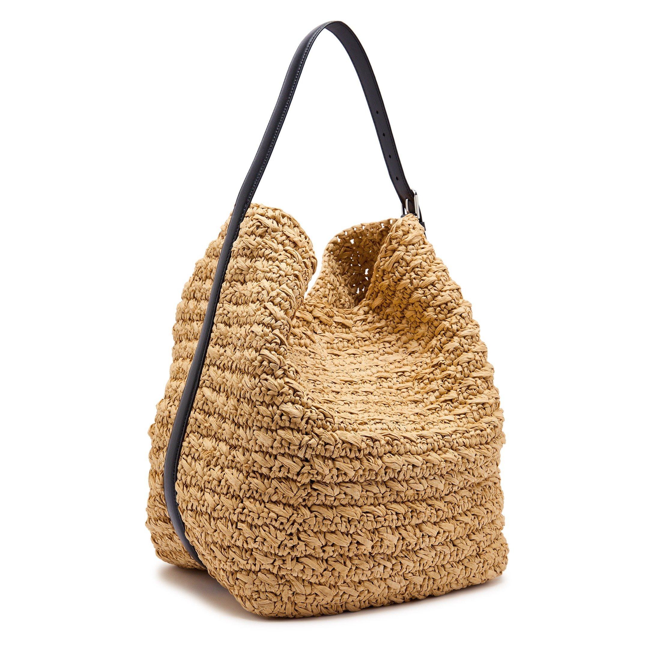 NATURAL - Toteme - Women's Belted Raffia Tote - 2