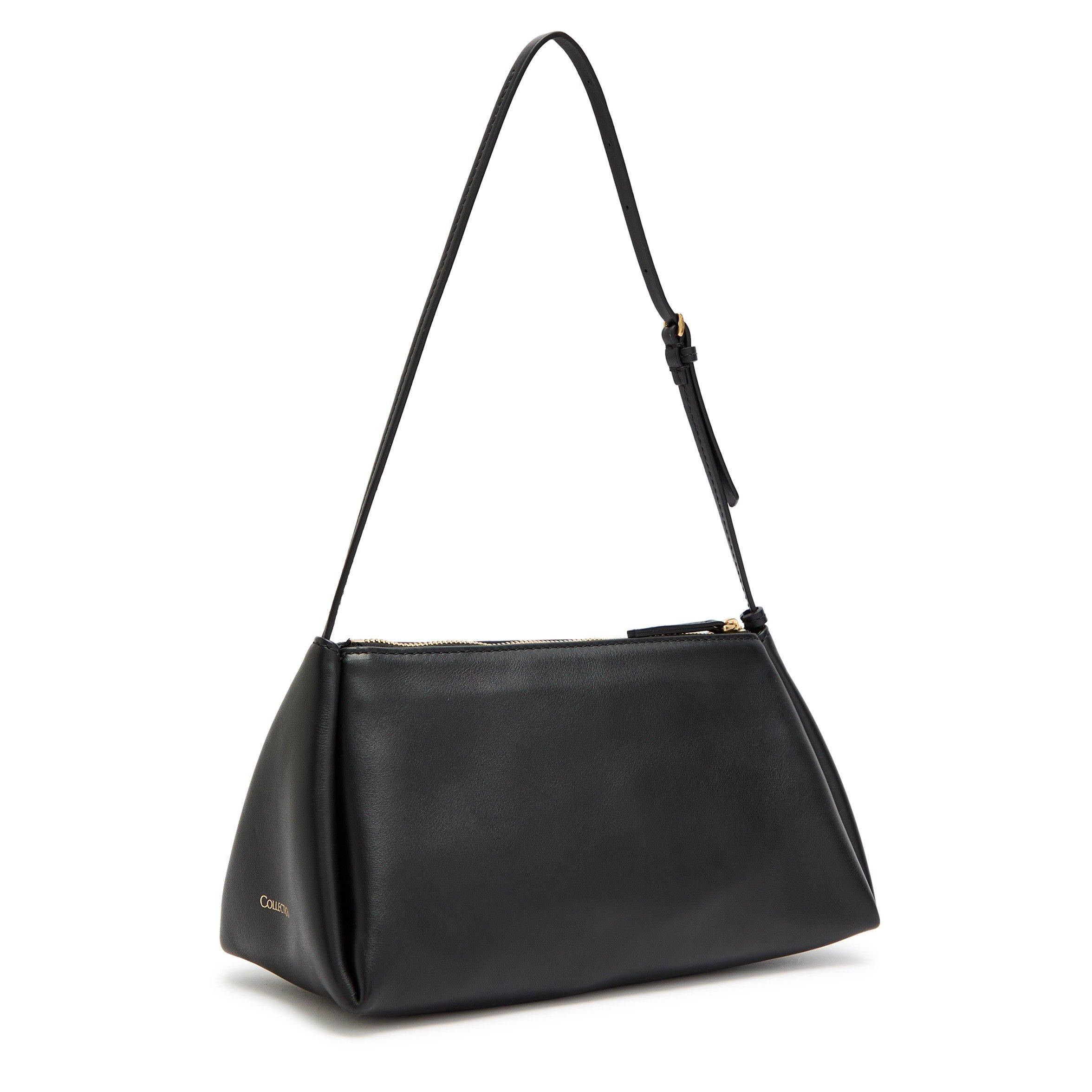 BLACK - Calvin Klein - Women's Aurelis Leather Shoulder Bag - 2