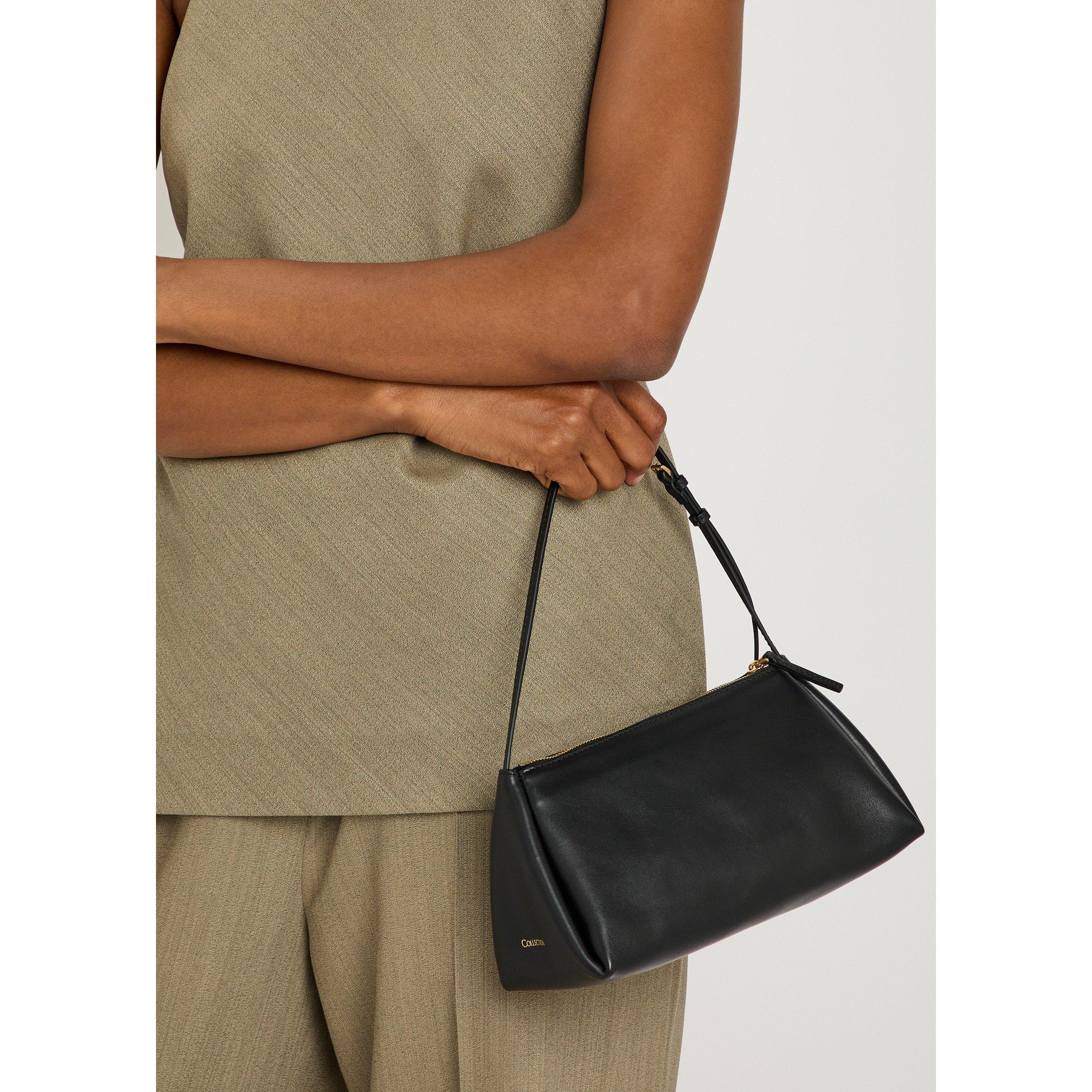 BLACK - Calvin Klein - Women's Aurelis Leather Shoulder Bag - 3