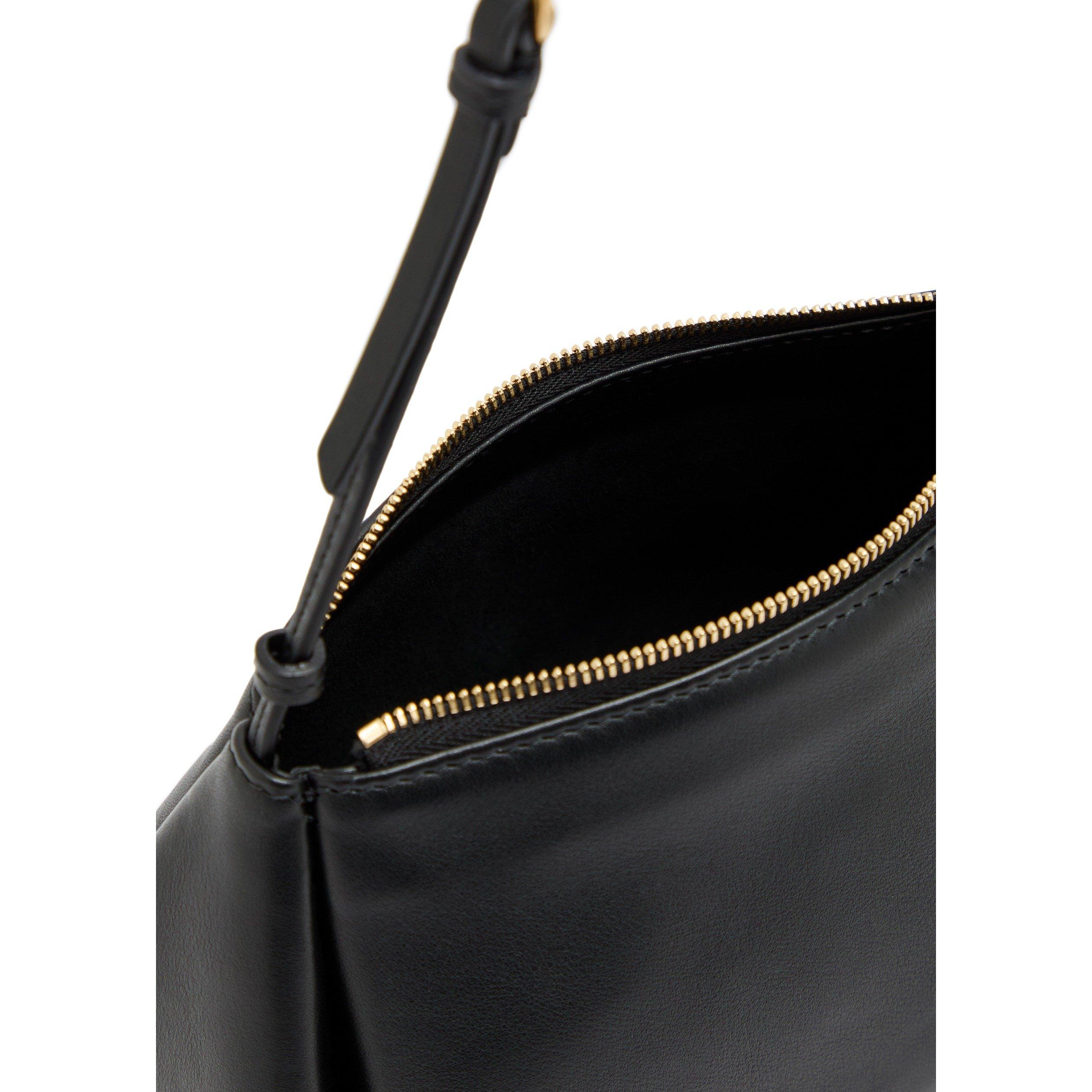 BLACK - Calvin Klein - Women's Aurelis Leather Shoulder Bag - 5