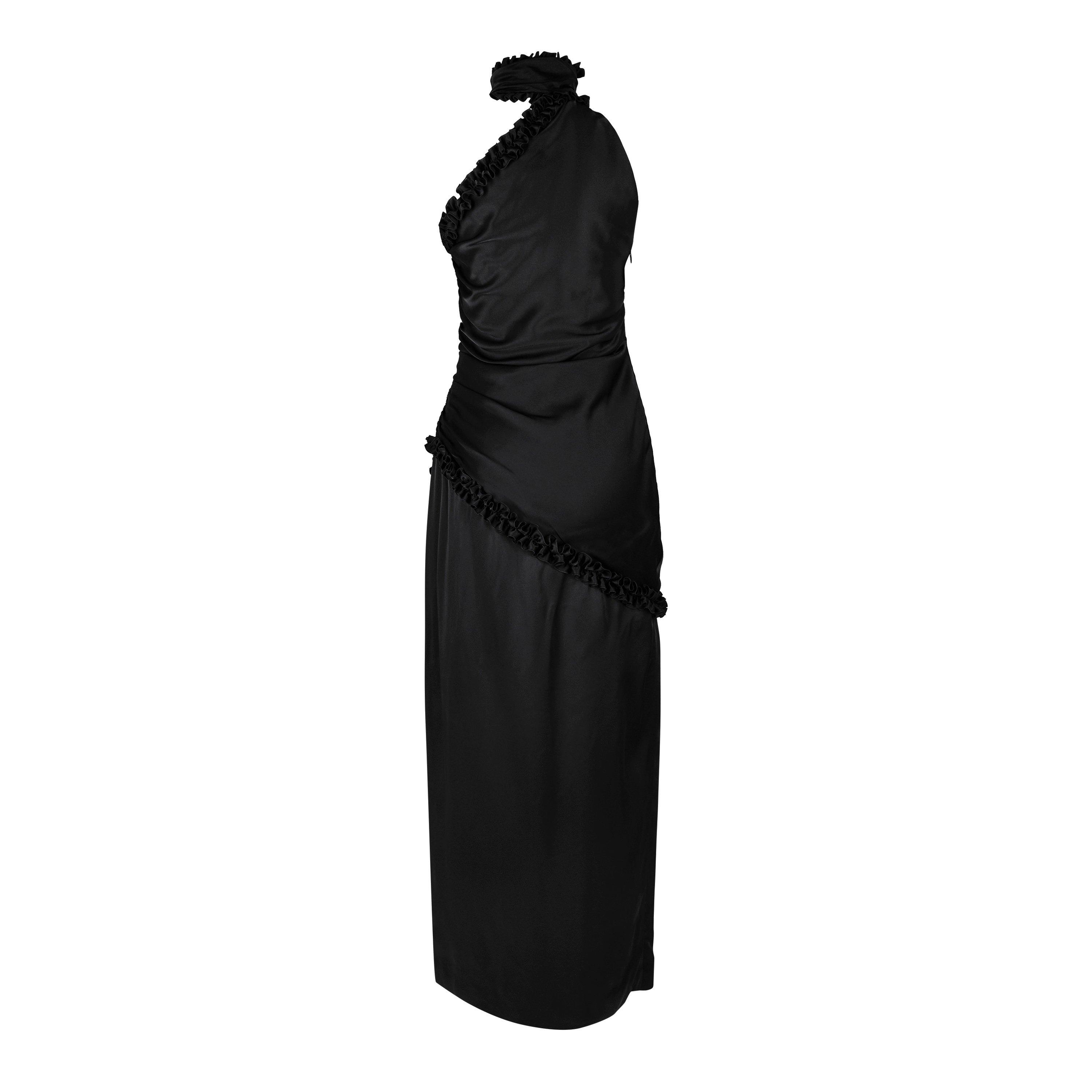 Black - Alessandra Rich - Women's Bow One Shoulder Maxi Dress - 6