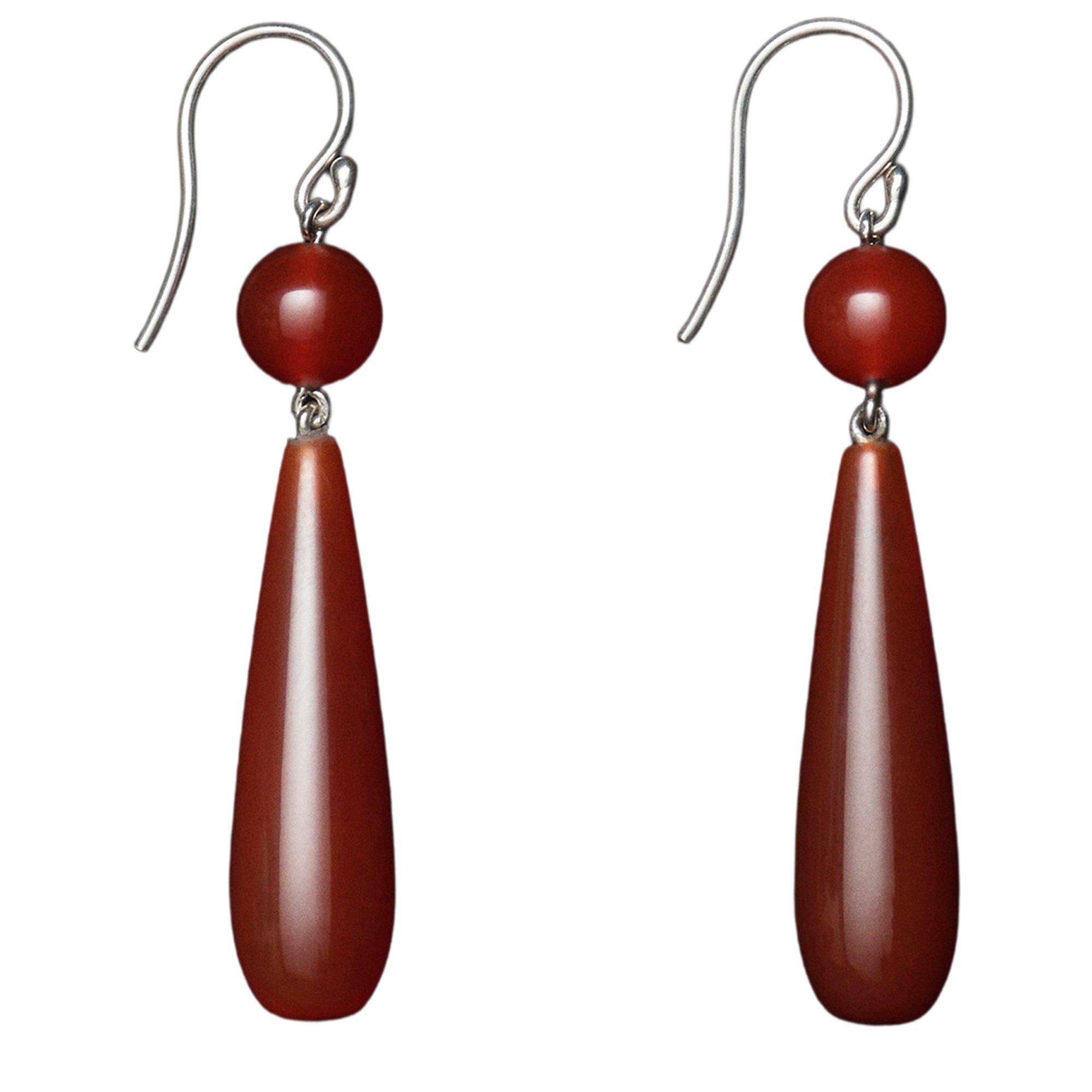 RED - Sophie Buhai - ISADORE EARRINGS CARNELIAN