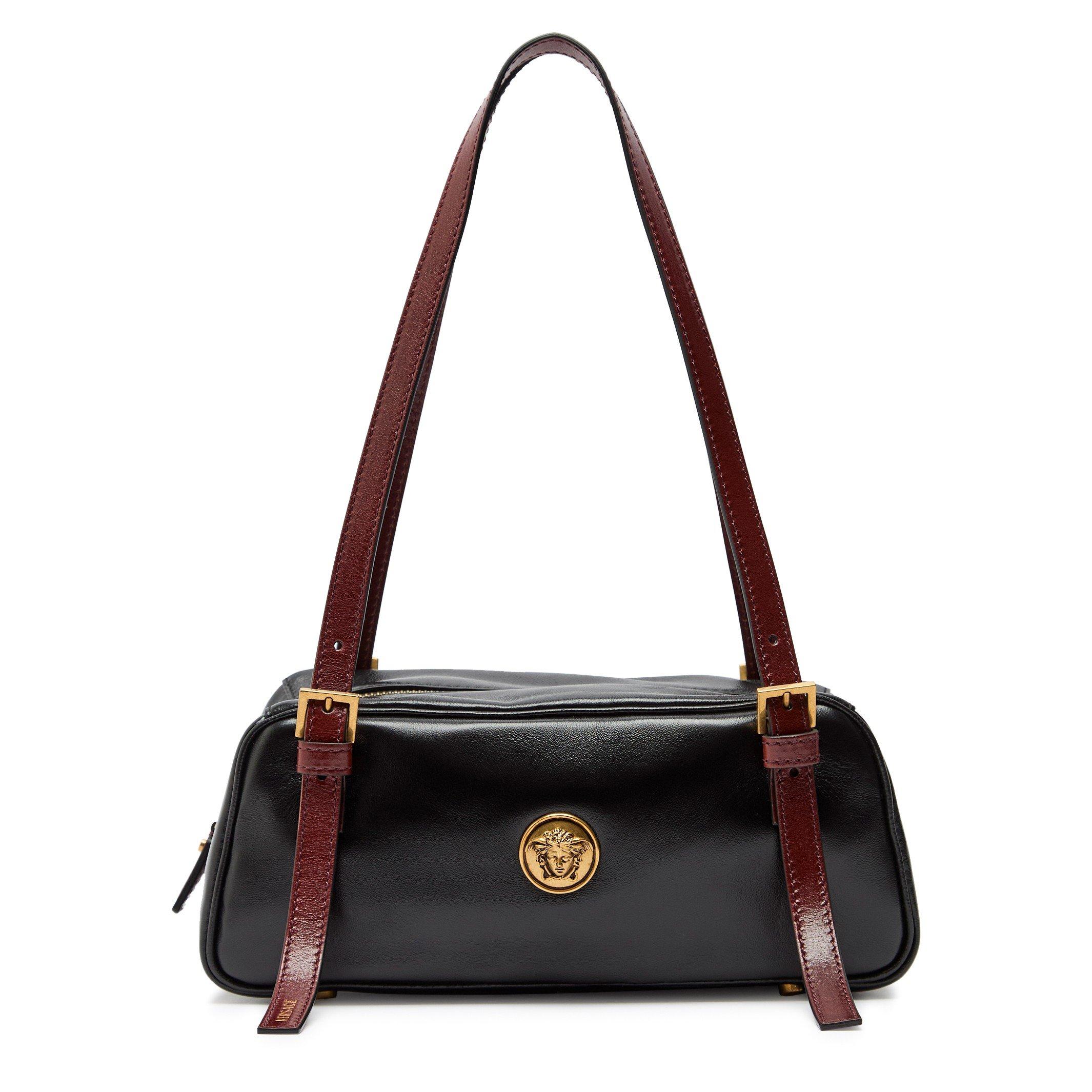 BLACK - Versace - LEATHER SMALL SHOULDER BAG - 1