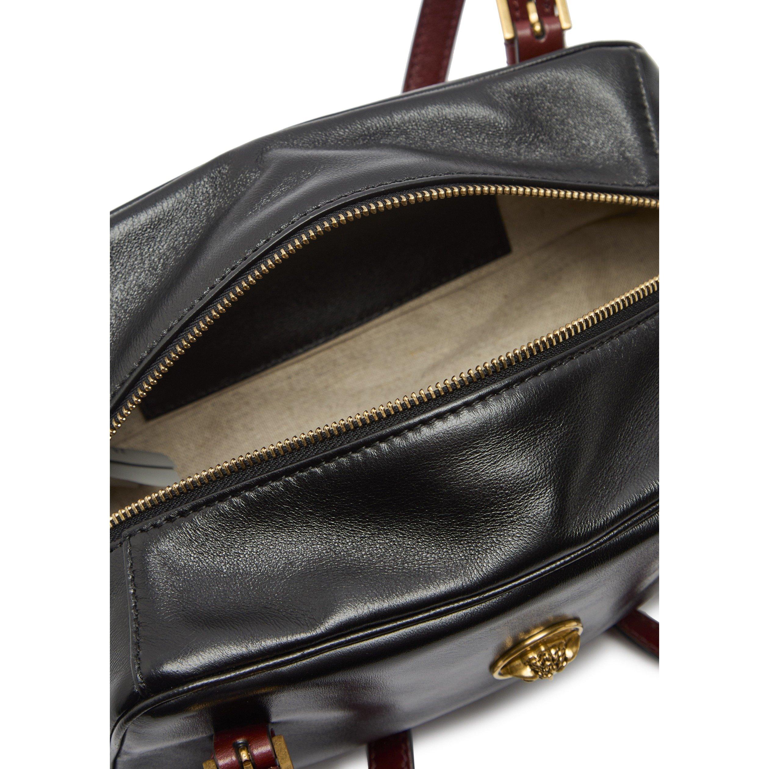 BLACK - Versace - LEATHER SMALL SHOULDER BAG - 5