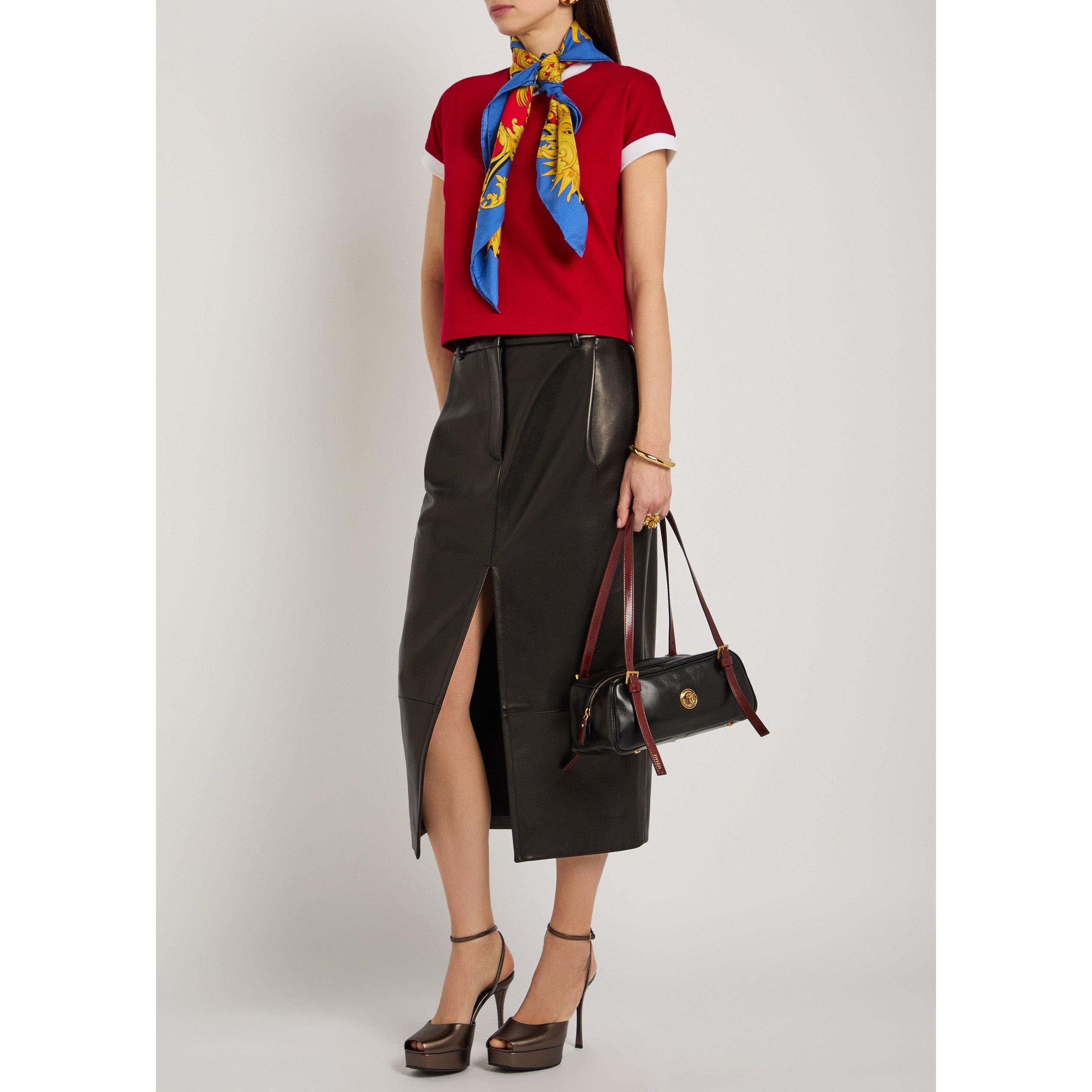 BLACK - Versace - LEATHER SMALL SHOULDER BAG - 6