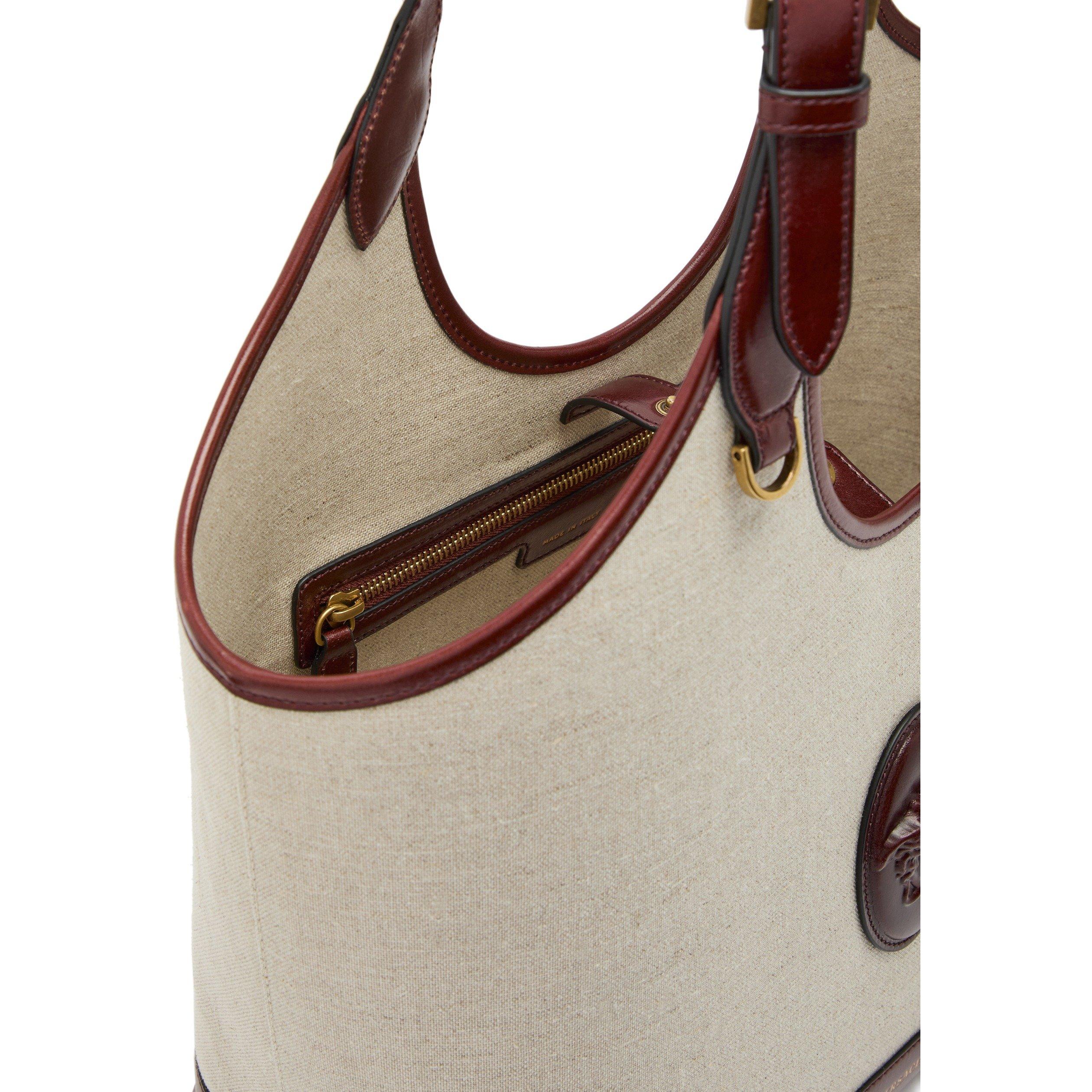 BEIGE - Versace - CANVAS LARGE TOTE - 5