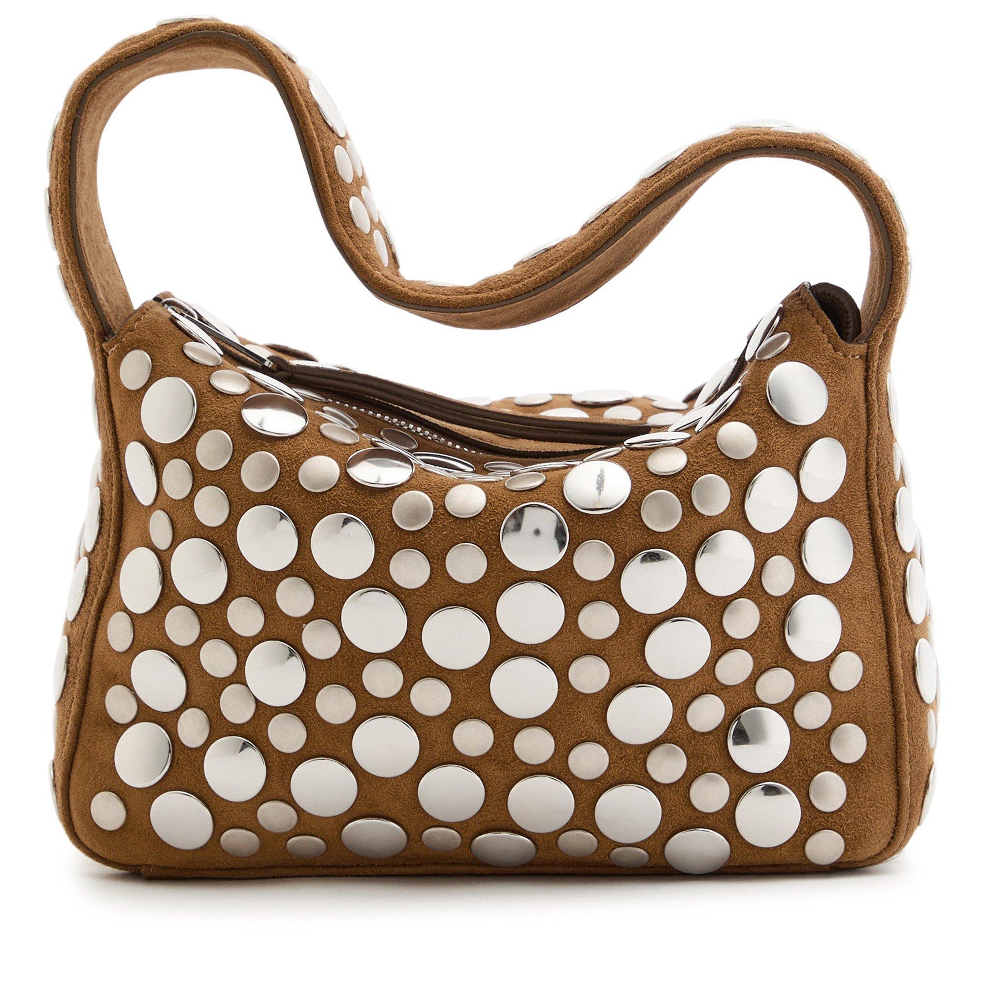 BROWN - Khaite - ELENA SMALL HANDBAG W/ SILVER