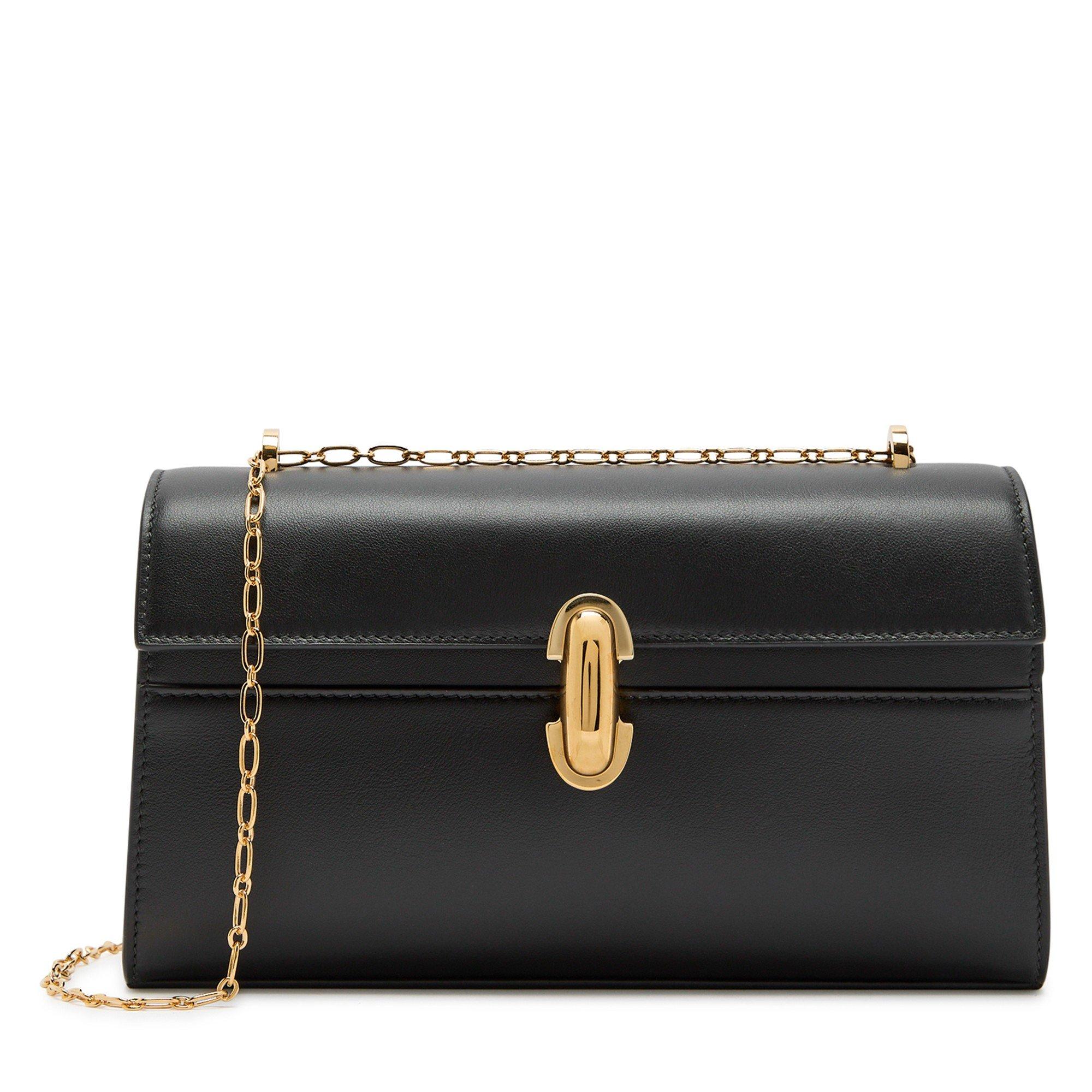 BLACK - Savette - SYMMETRY CHAIN SMOOTH POCHETTE - 1