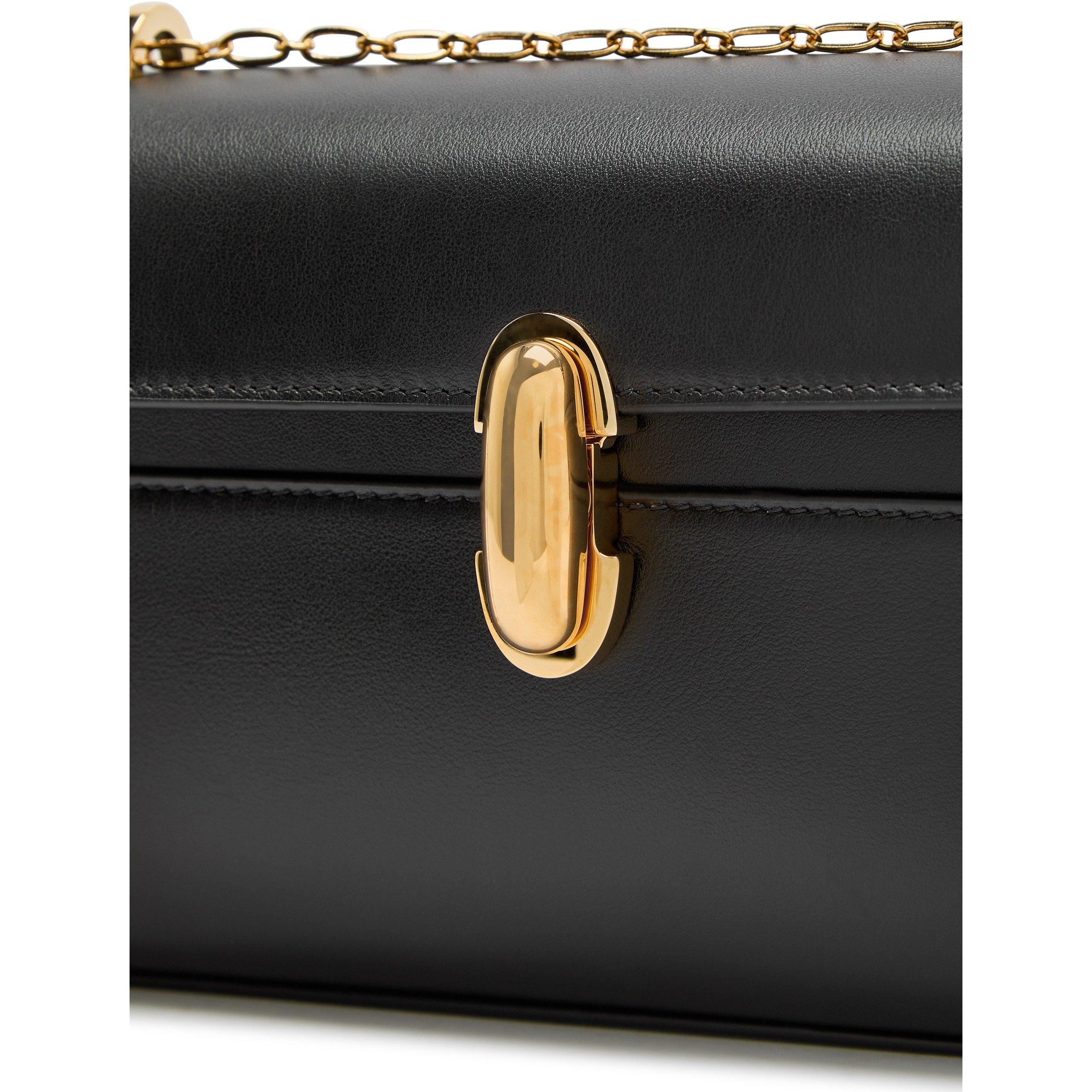 BLACK - Savette - SYMMETRY CHAIN SMOOTH POCHETTE - 4