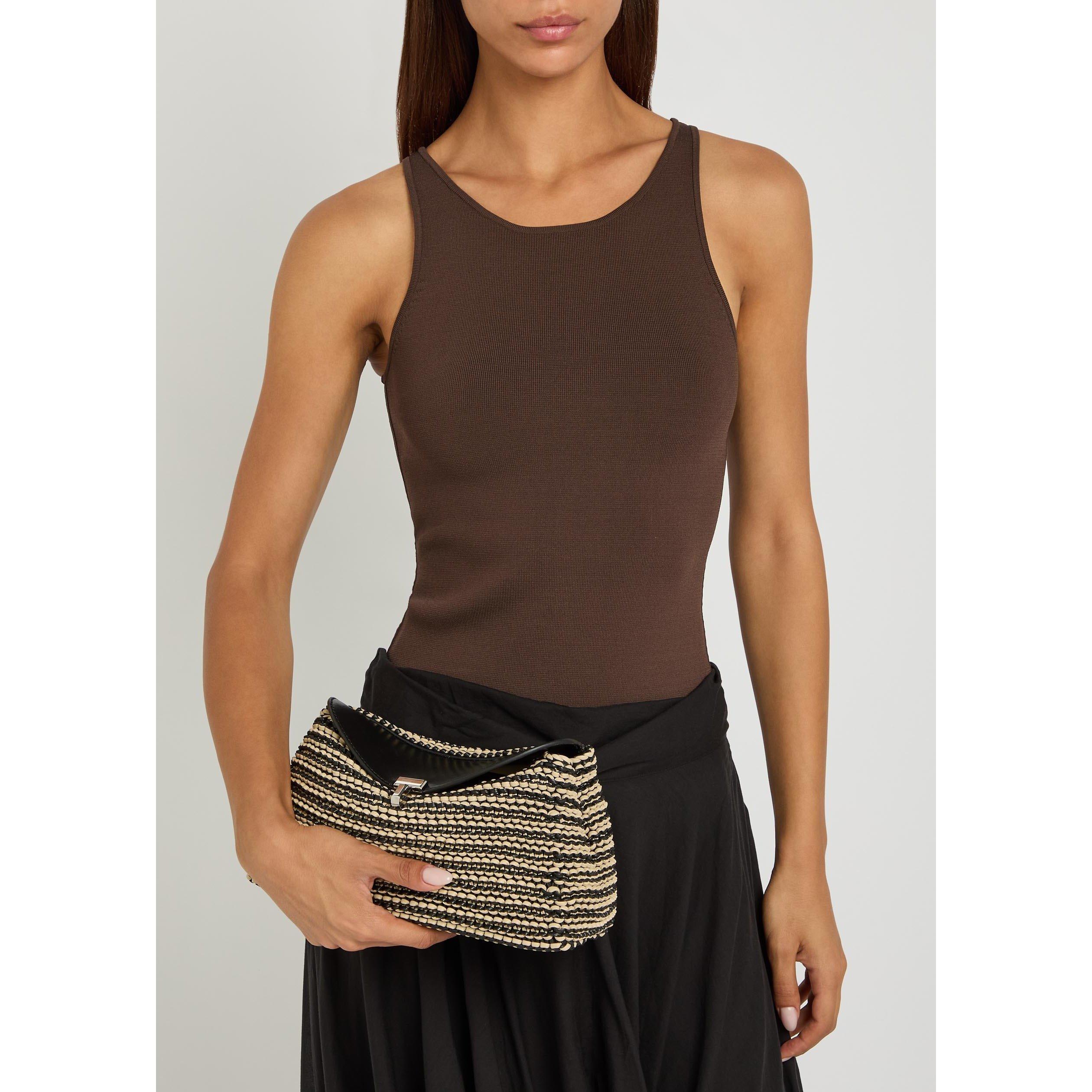 BLACK - Toteme - T-LOCK WOVEN LEATHER - 3
