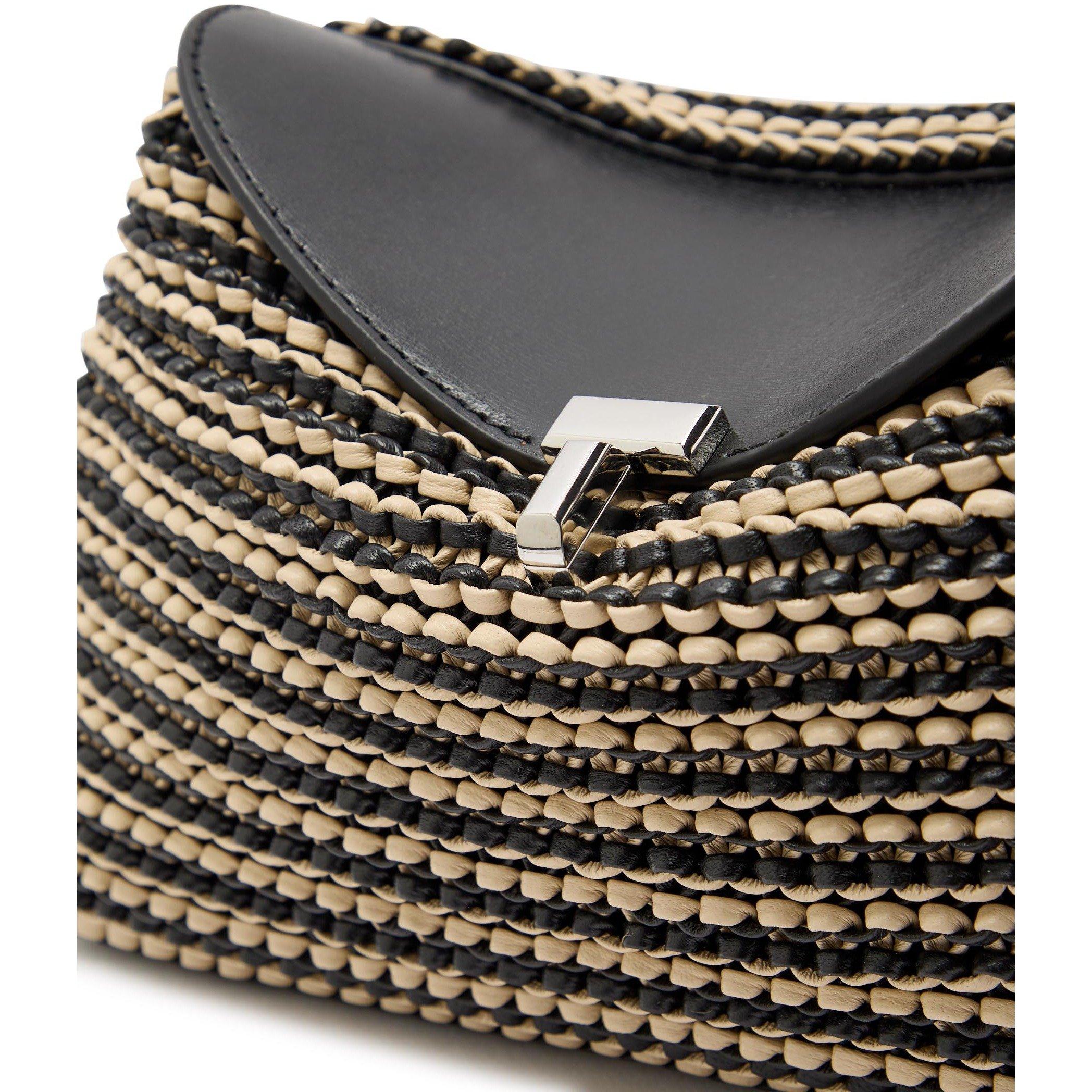 BLACK - Toteme - T-LOCK WOVEN LEATHER - 4