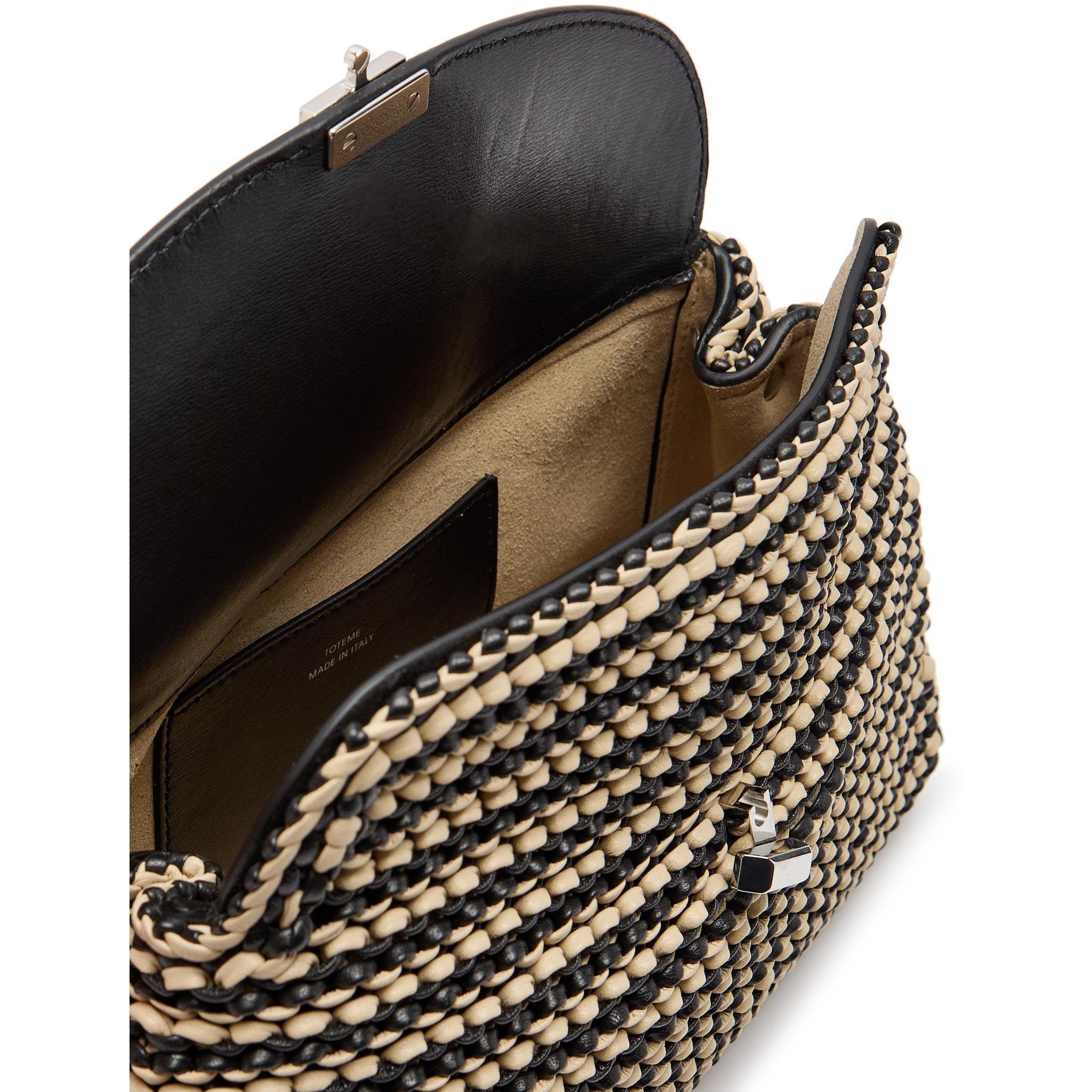 BLACK - Toteme - T-LOCK WOVEN LEATHER - 5