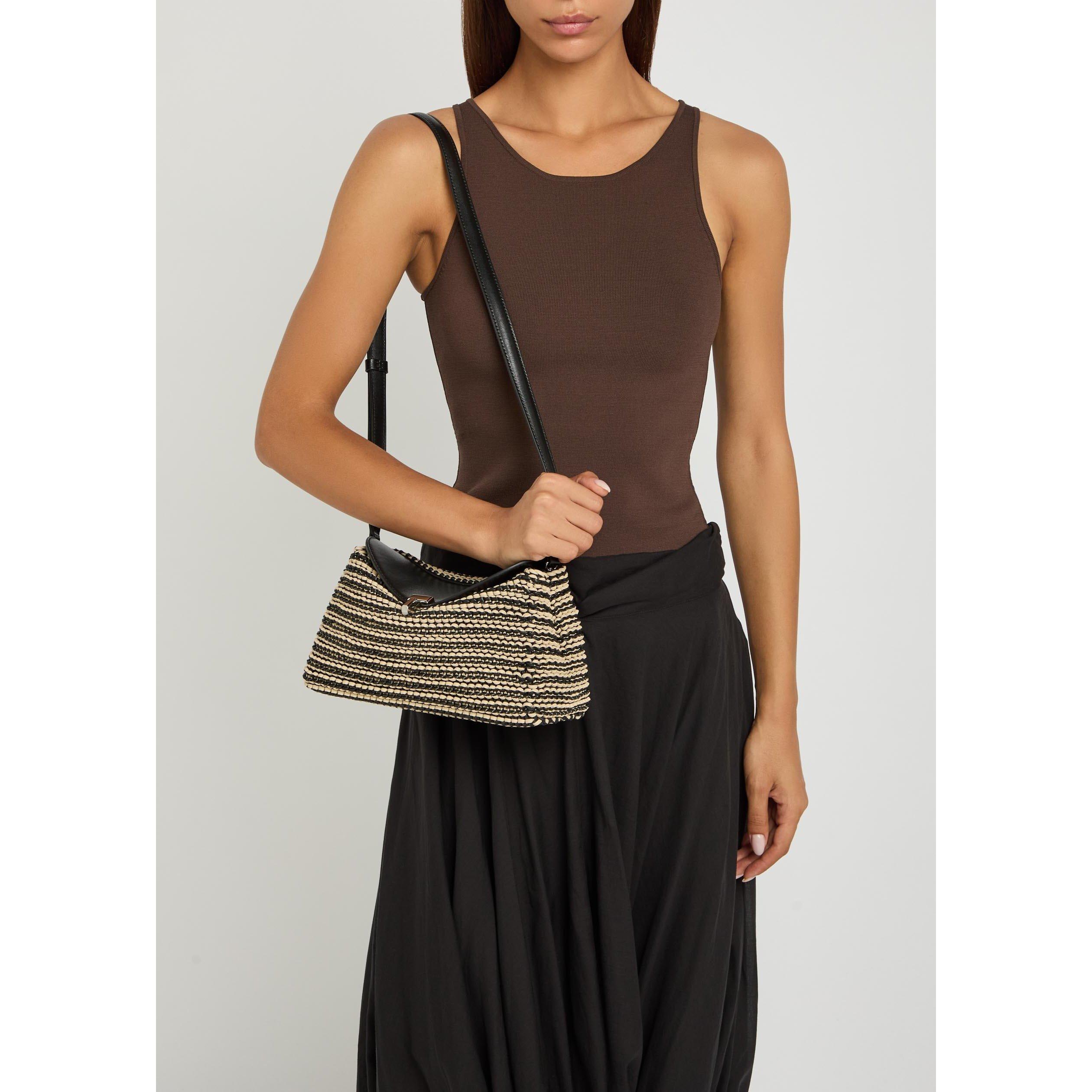 BLACK - Toteme - T-LOCK WOVEN LEATHER - 6