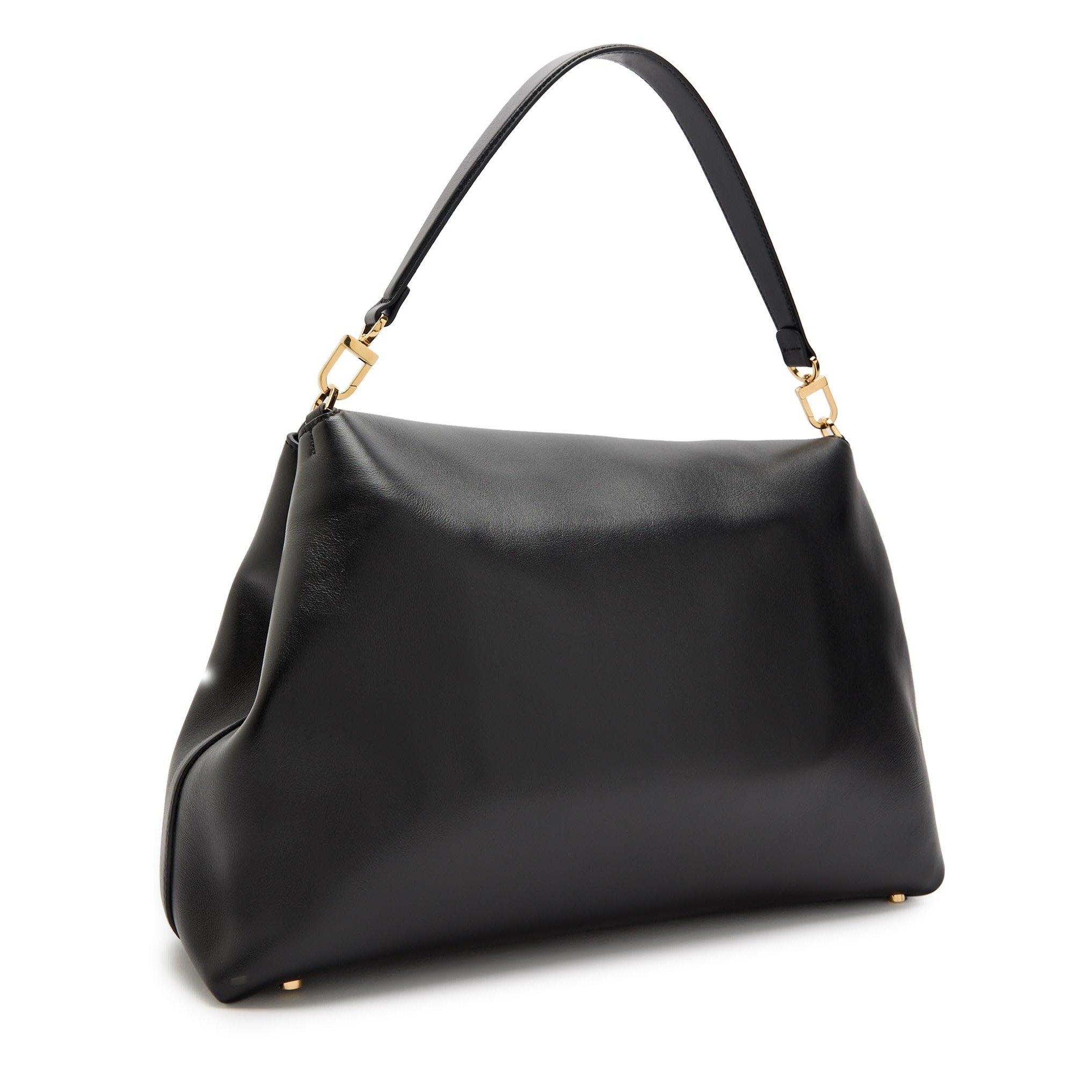 BLACK - Toteme - T-LOCK LEATHER SATCHEL - 2