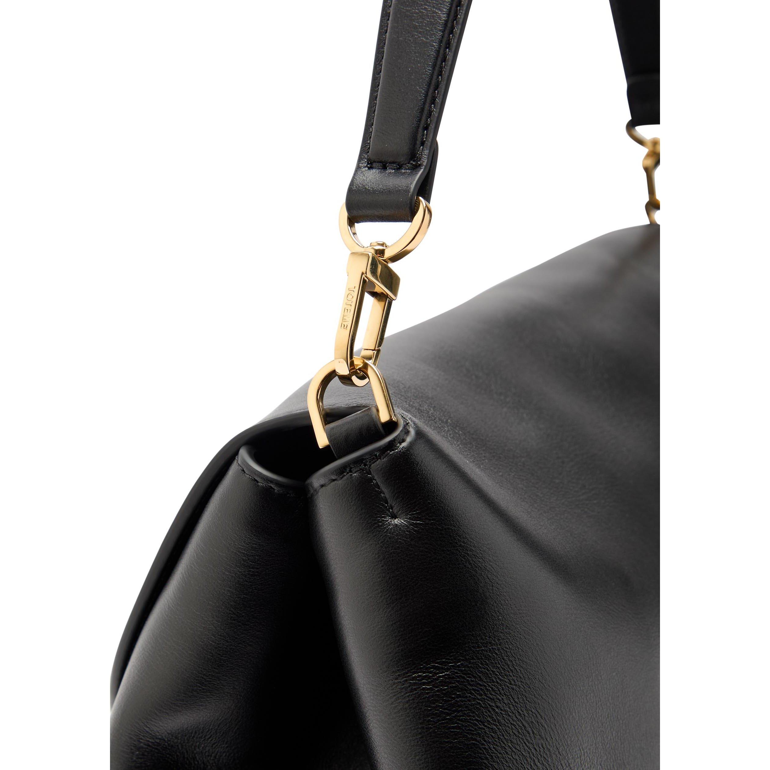 BLACK - Toteme - T-LOCK LEATHER SATCHEL - 4