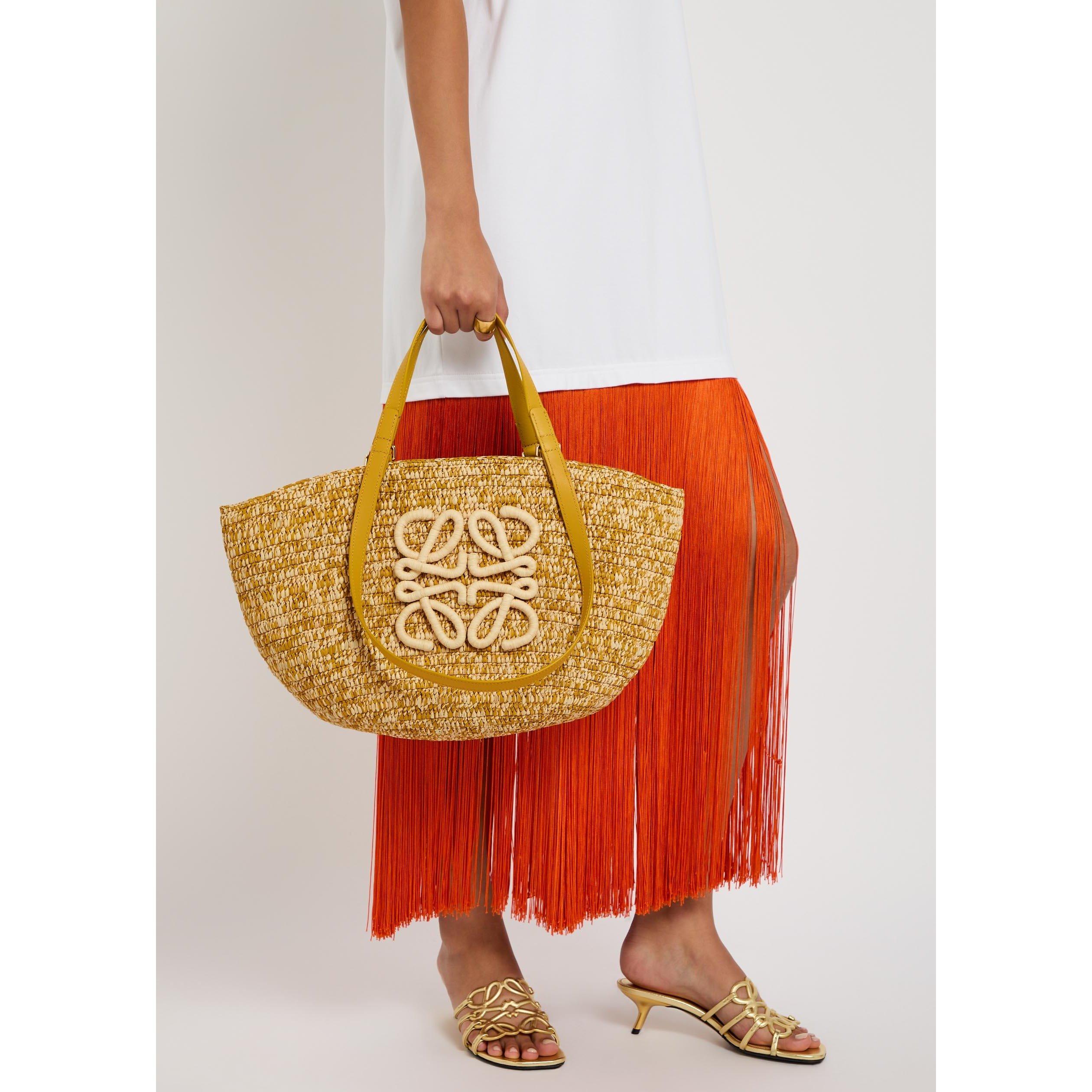 YELLOW - LOEWE - ECLIPSE BASKET MELANGE MEDIUM - 3