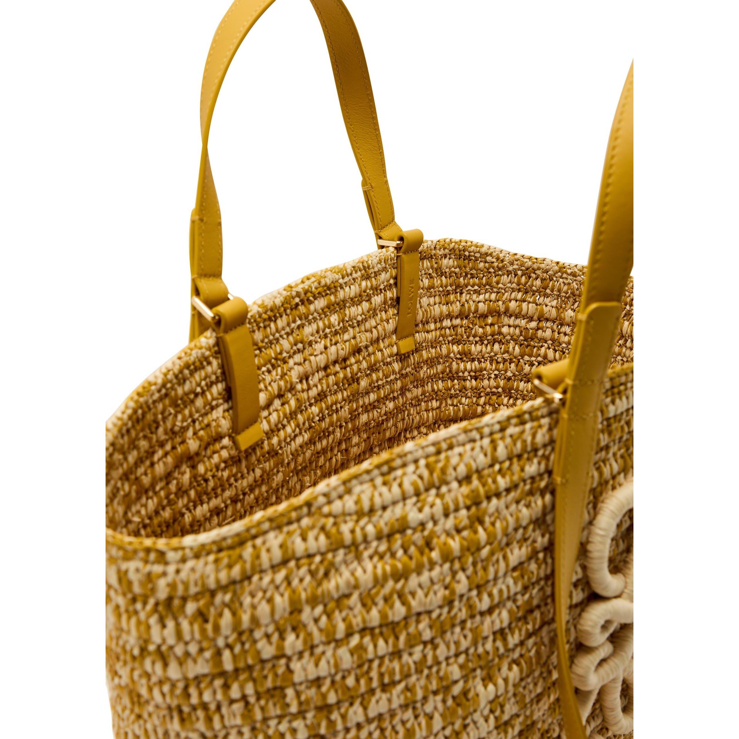 LOEWE ゴールド タッセル付き パーティーバッグ LOEWE | ECLIPSE BASKET MELANGE MEDIUM | HARVEY NICHOLS