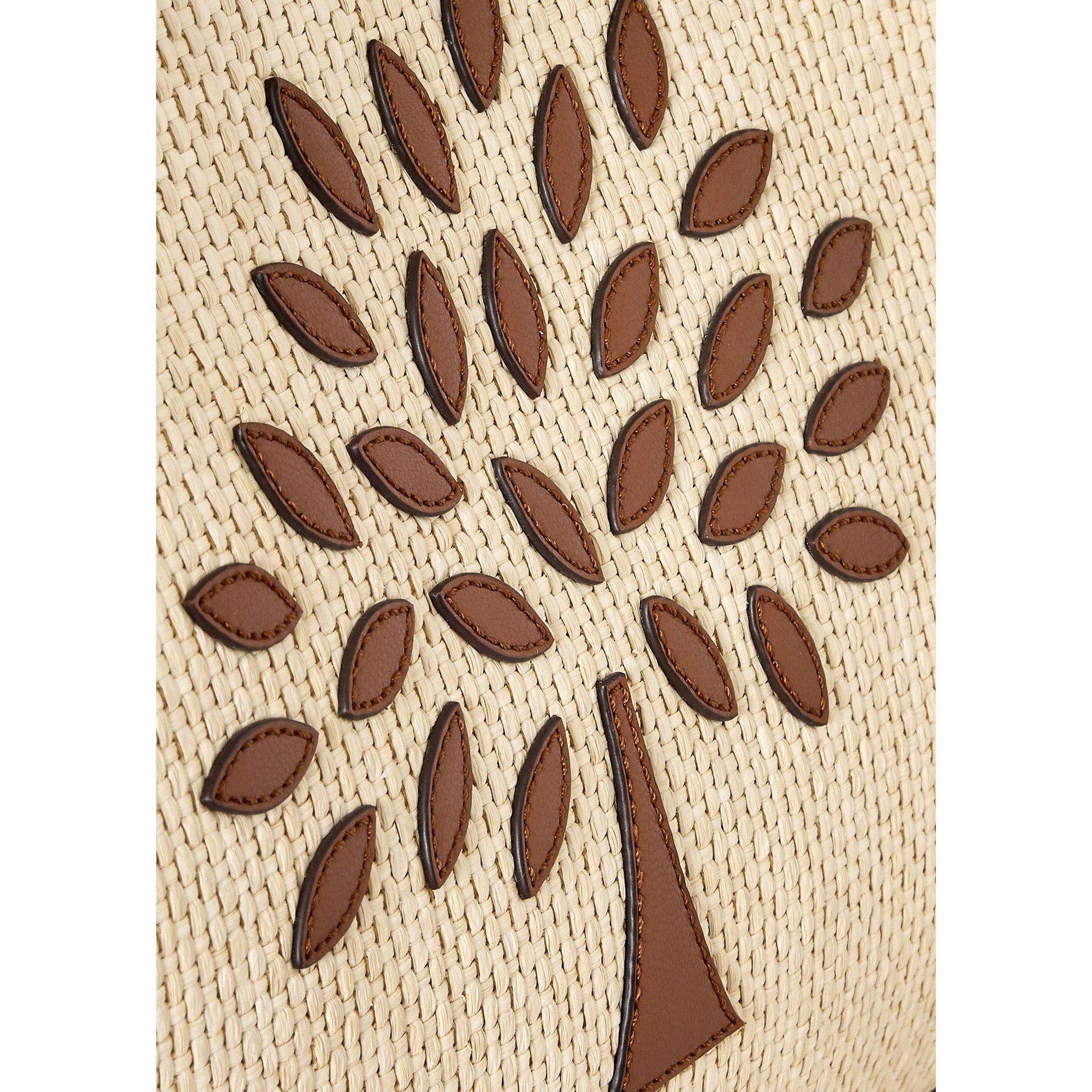CREAM AND OTHER - Mulberry - TREE RAFFIA SMALL TOTE - 5