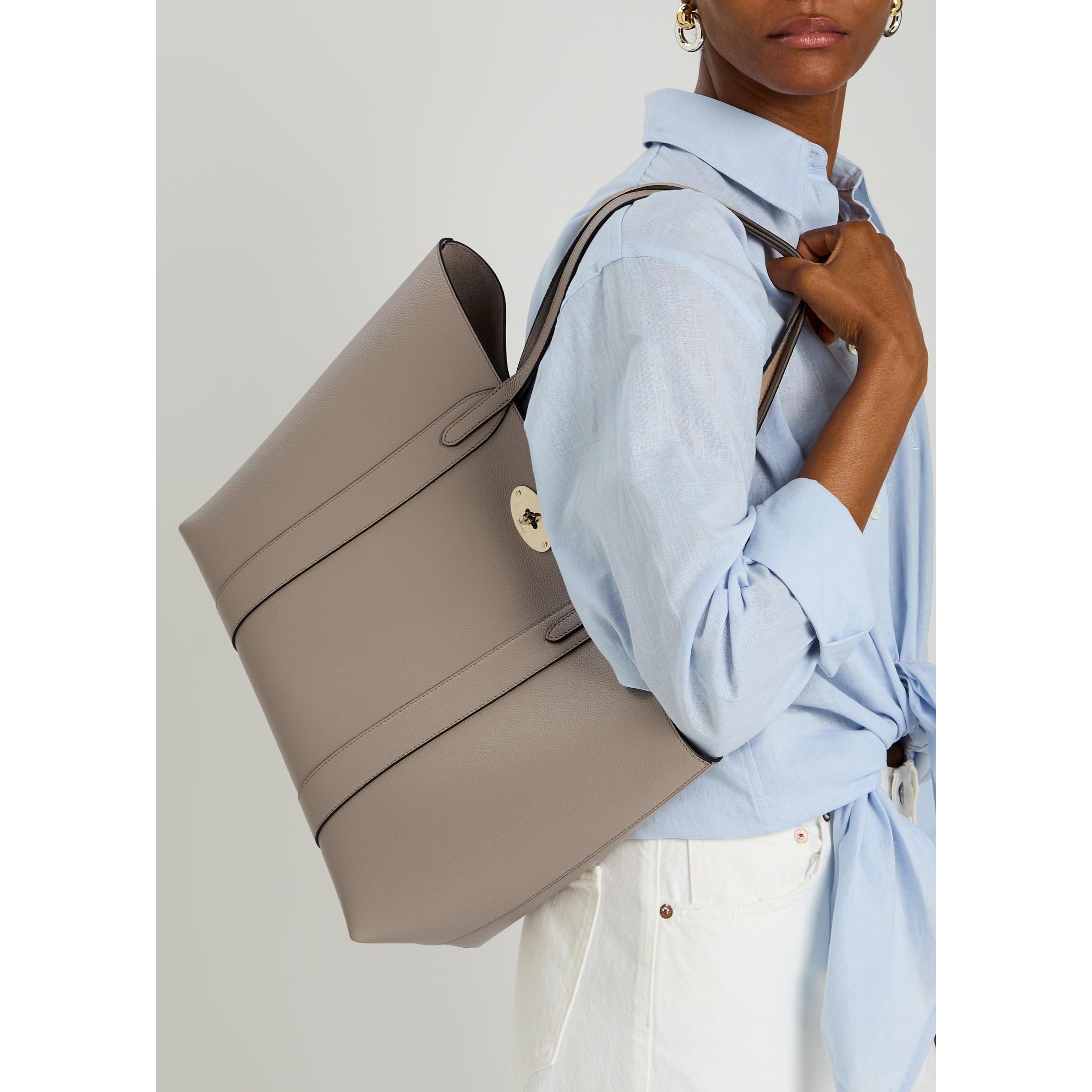 TAUPE - Mulberry - BAYSWATER GRAIN SMALL TOTE - 3