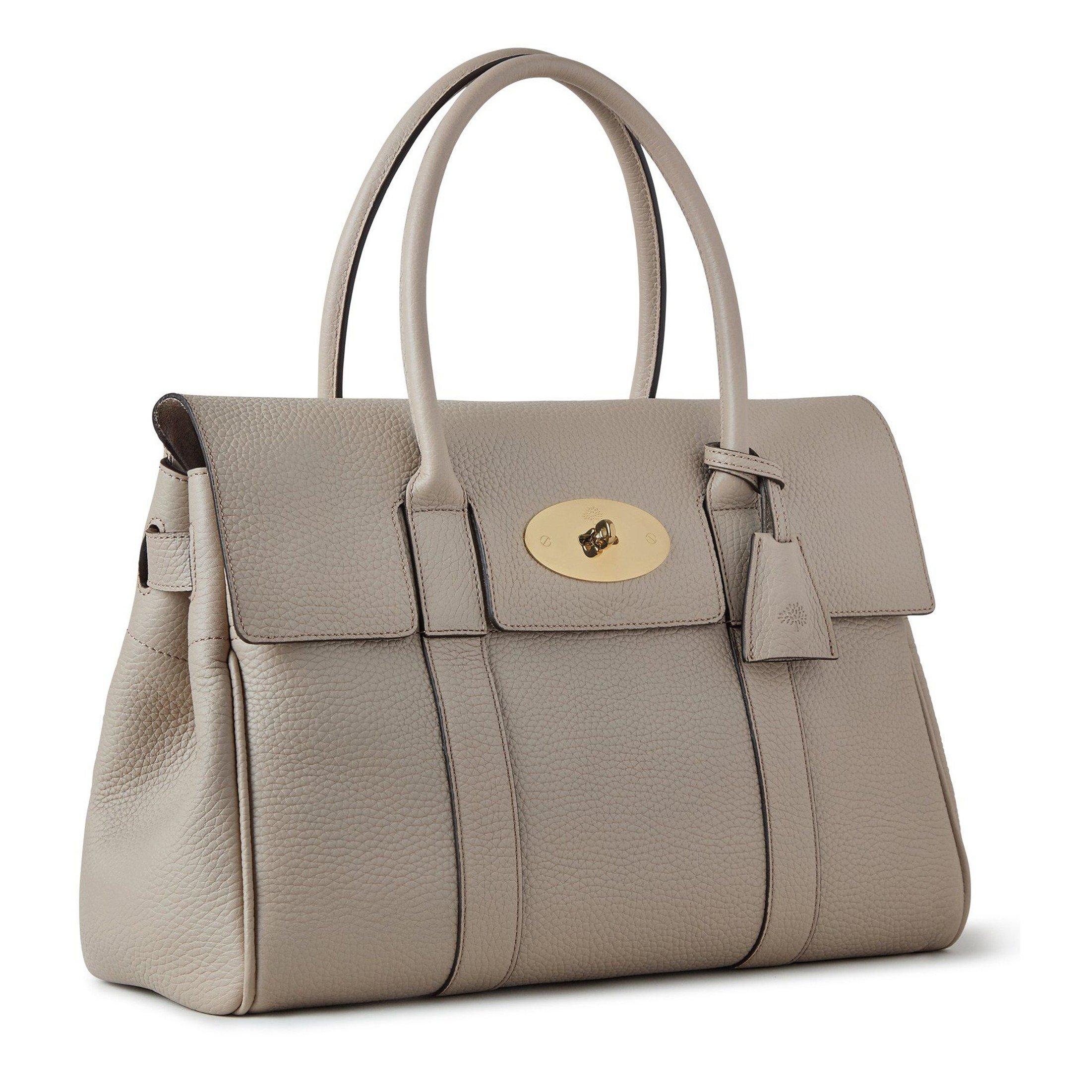 TAUPE - Mulberry - Women's Bayswater Grain Leather Tote Bag - 2