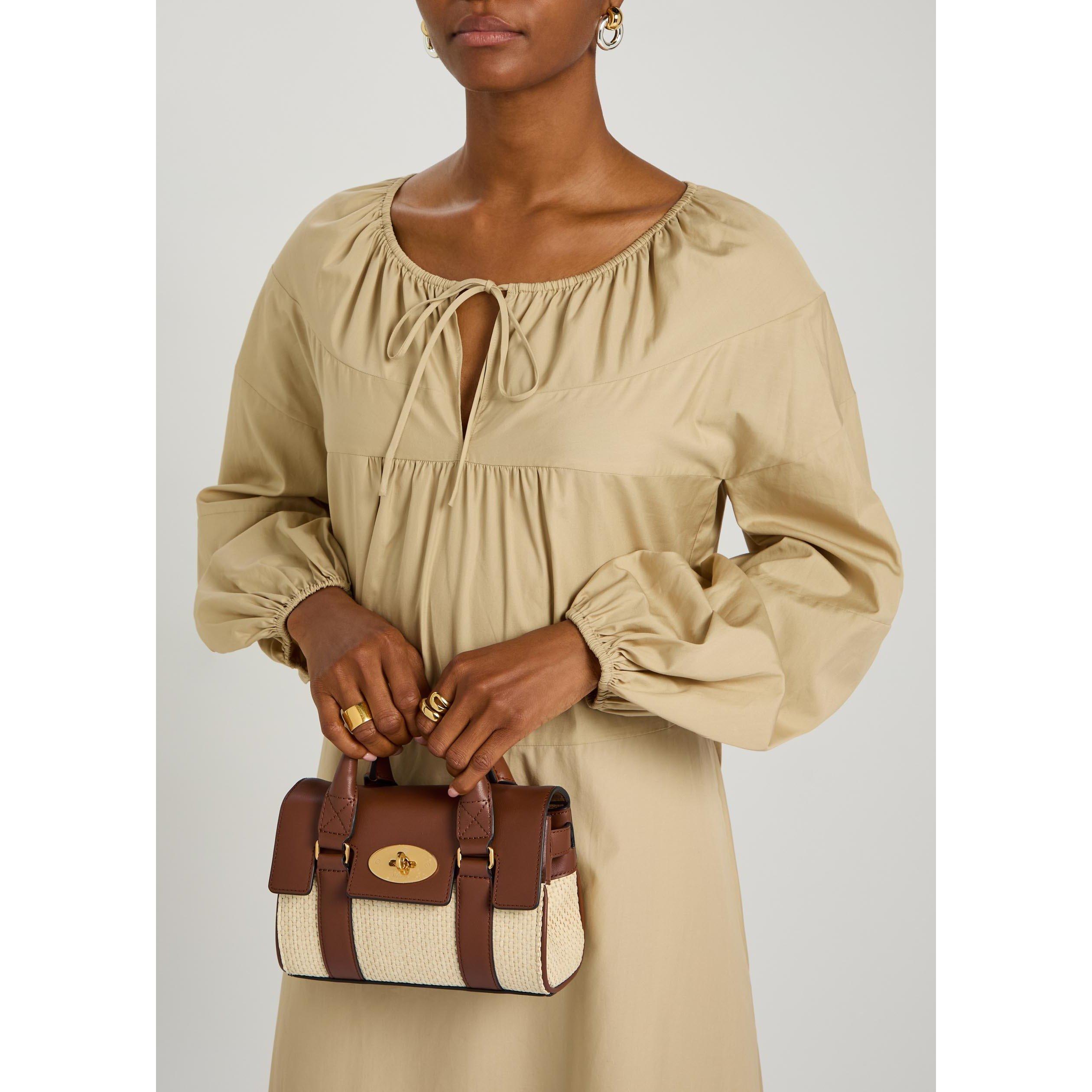 CREAM AND OTHER - Mulberry - HERITAGE RAFFIA MINI BAYSWATER - 3