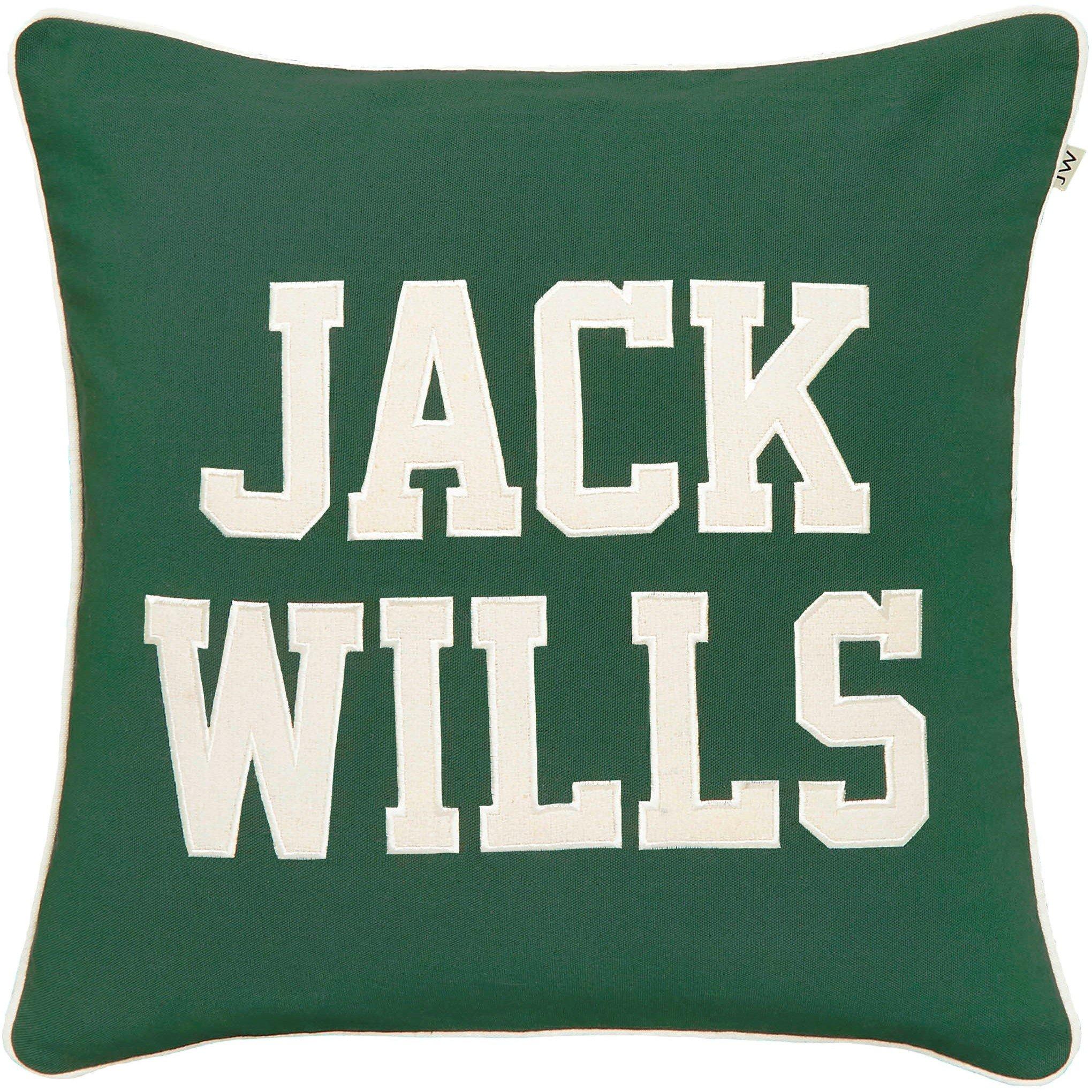 Green - Jack Wills - JW Varsity Logo Cushion