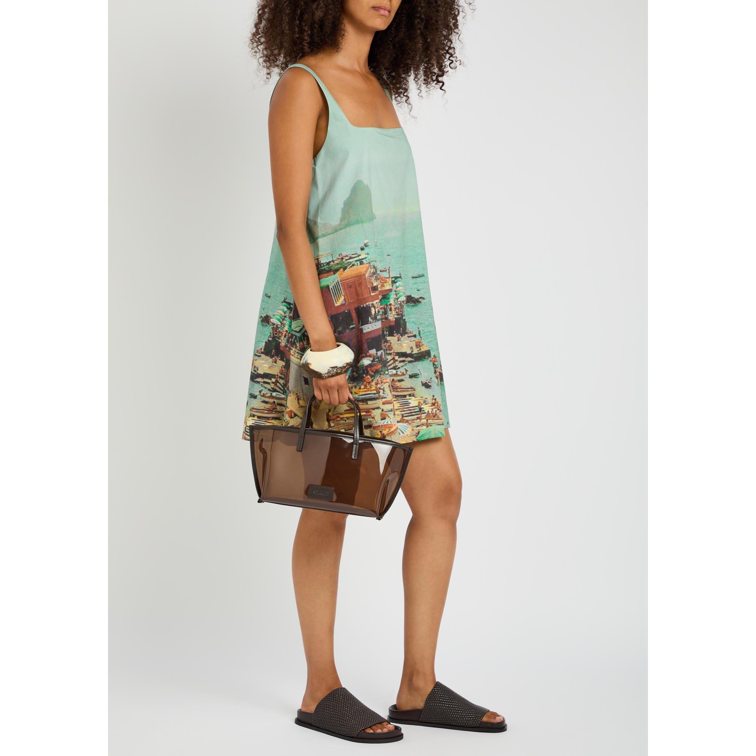 DARK BROWN - Staud - Women's Christos Mini Tote Bag - 3