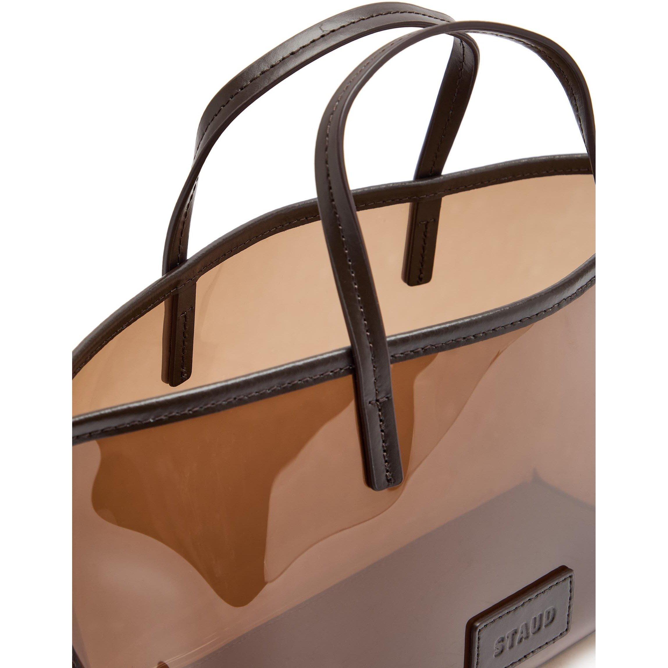 DARK BROWN - Staud - Women's Christos Mini Tote Bag - 5