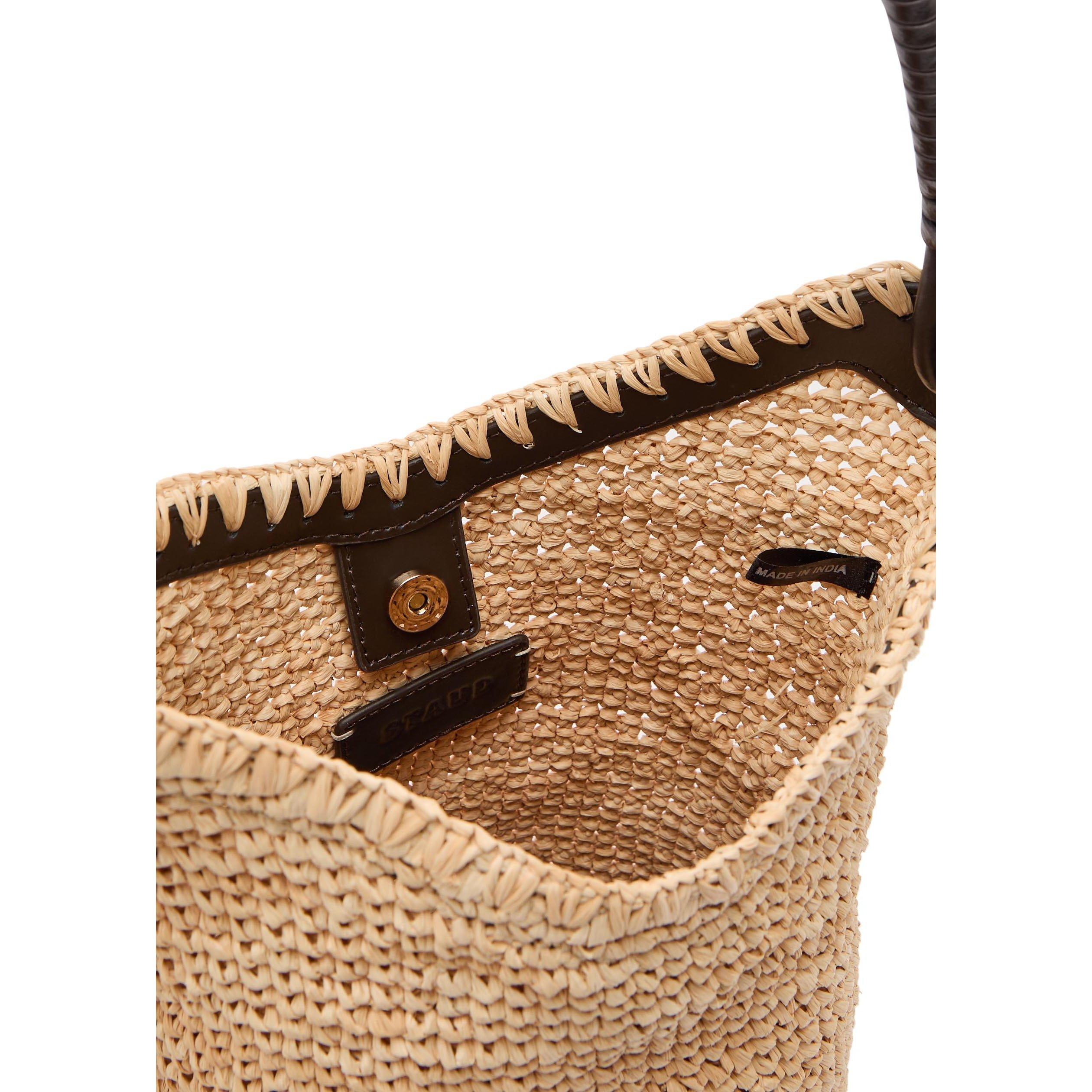 NATURAL - Staud - Women's Lani Raffia Bucket Bag - 5