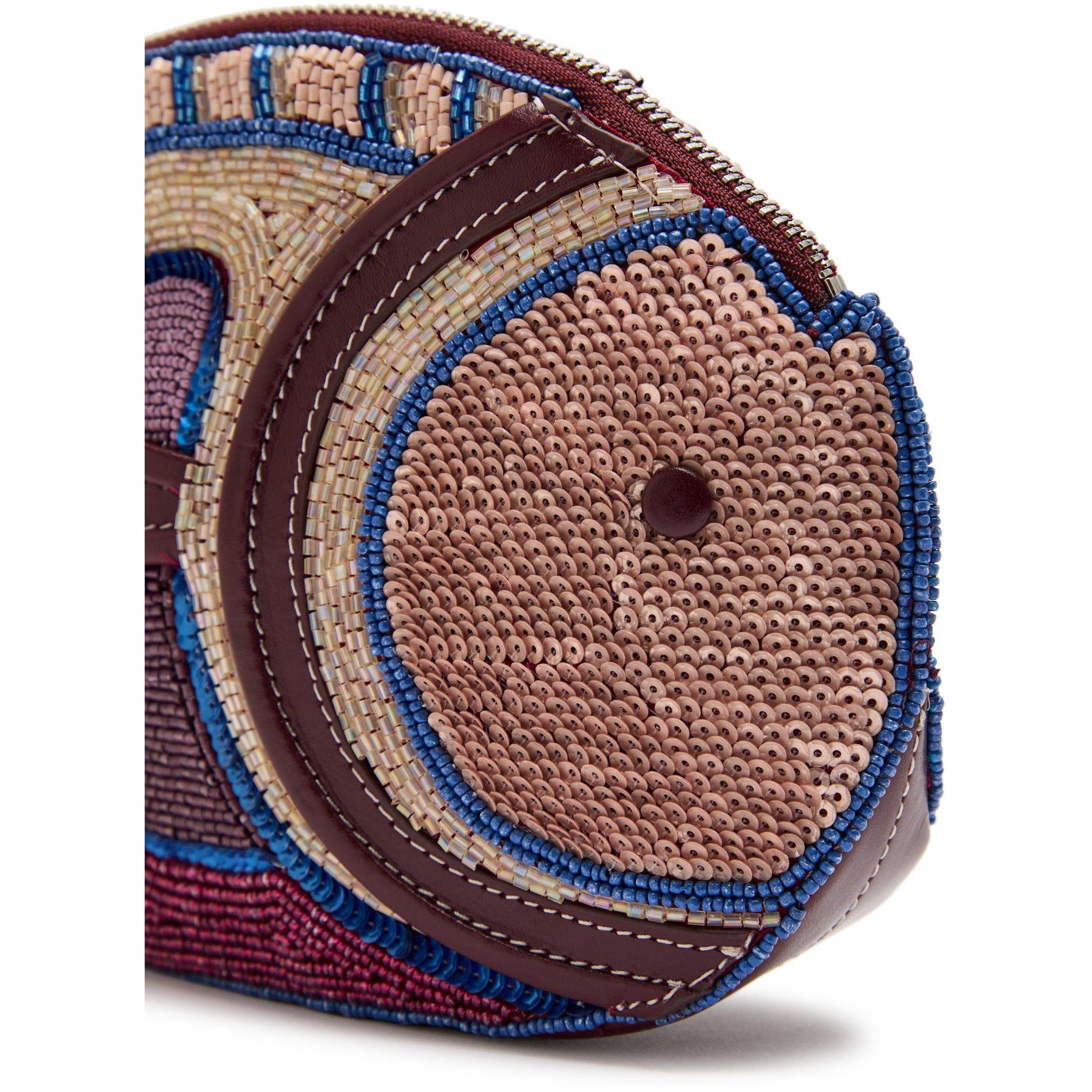 VIOLET - Staud - Women's Pesce Embellished Leather Clutch Bag - 4