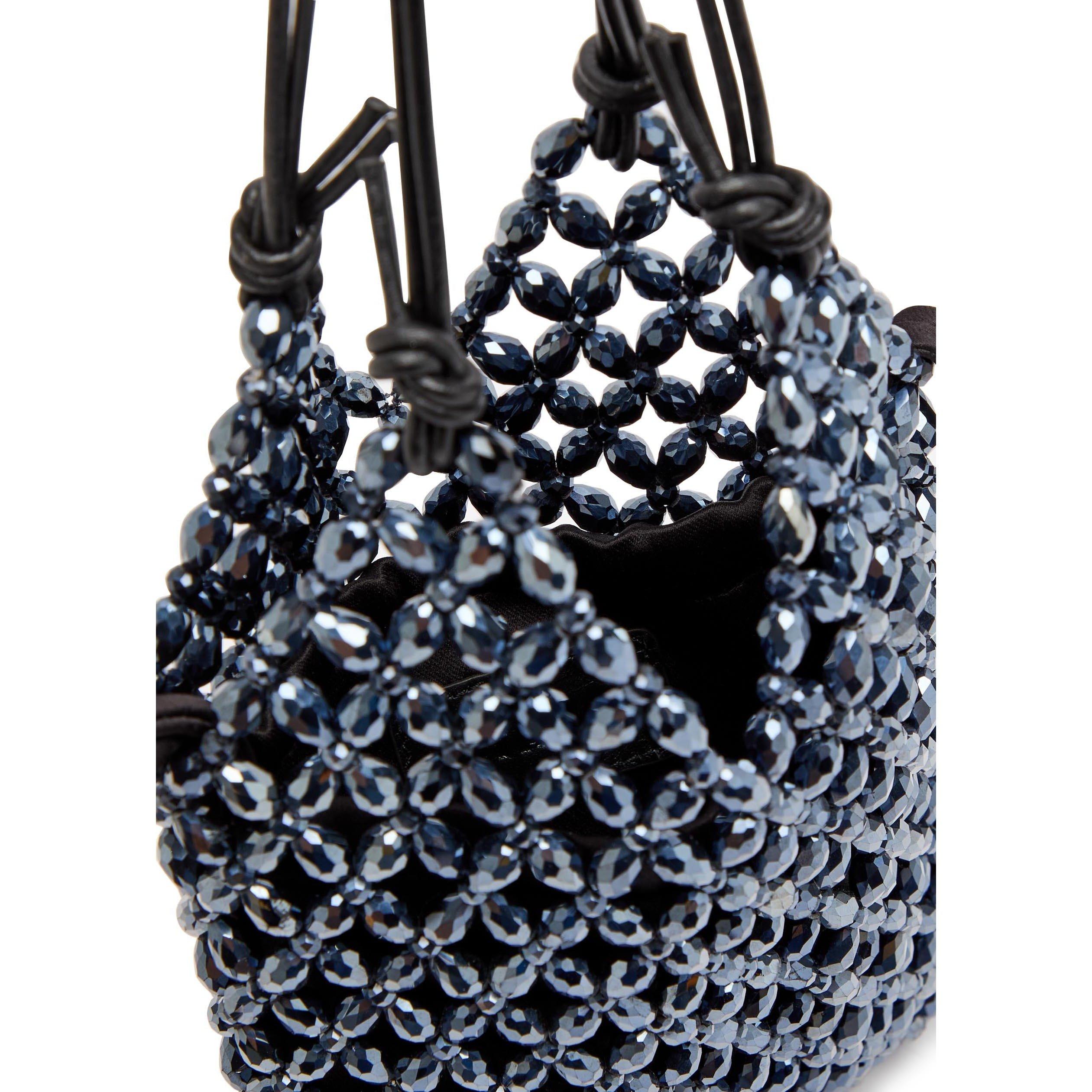 DARK BLUE - Staud - Women's Karla Leather Embellished Mini Bag - 4