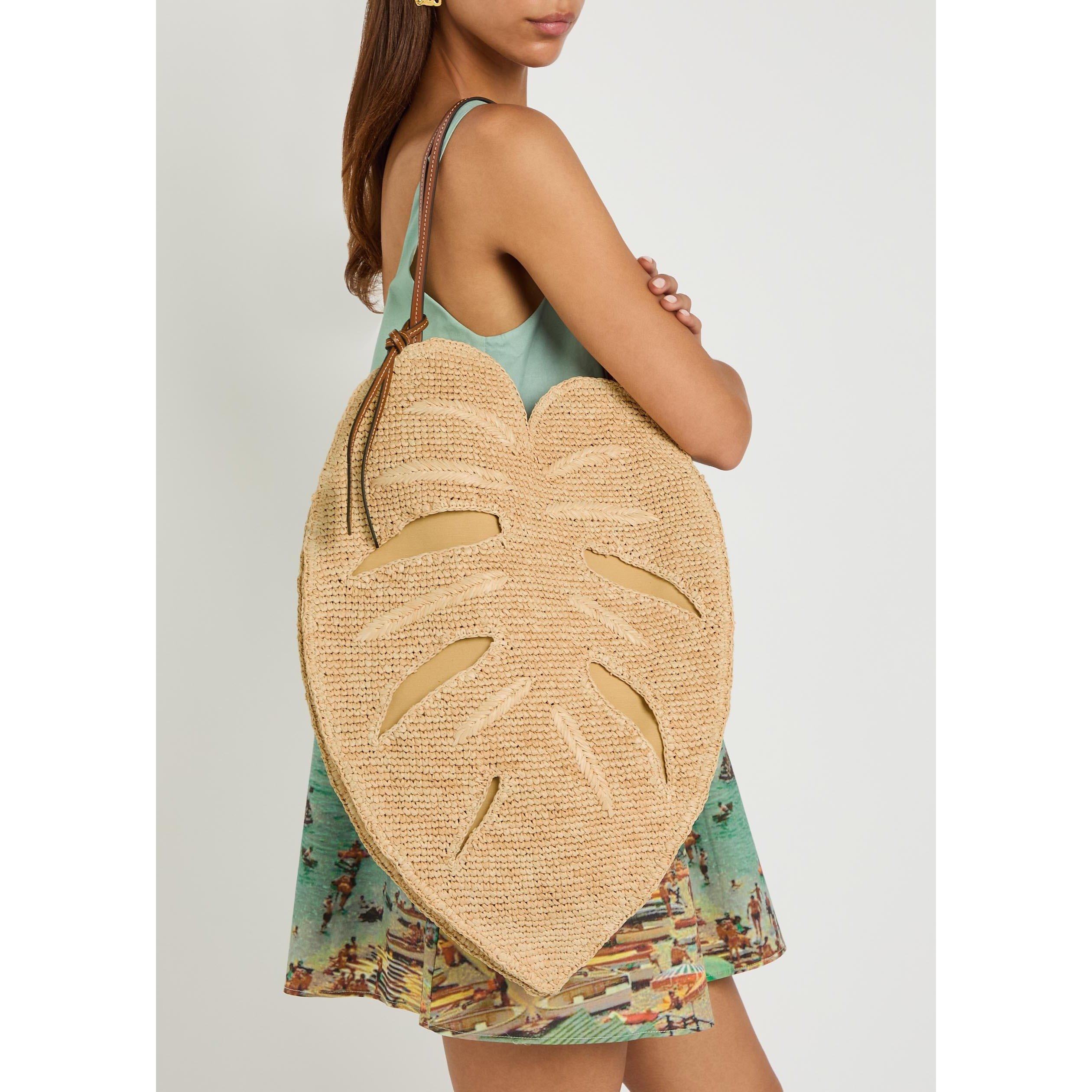 NATURAL - Staud - Women's Large Palm Raffia Tote Bag - 3