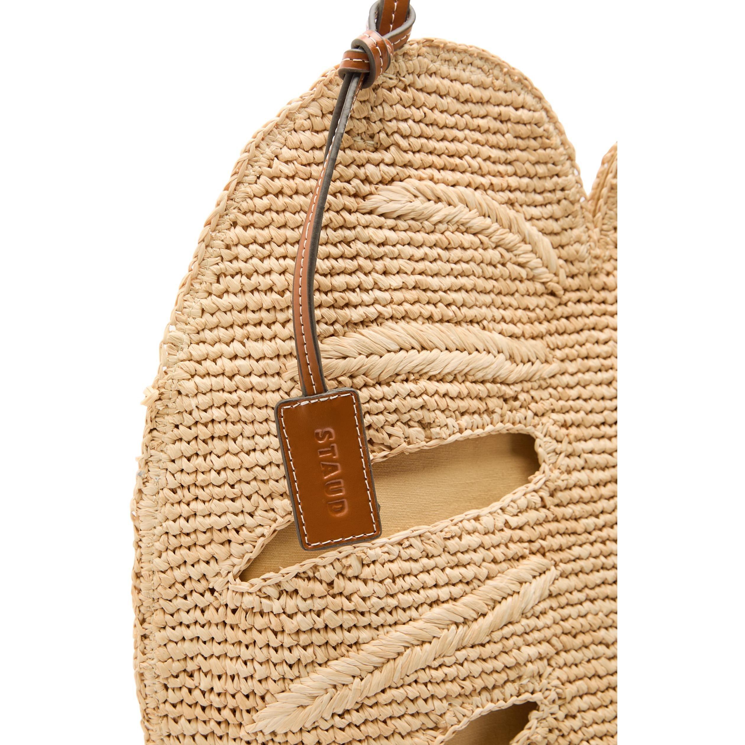 NATURAL - Staud - Women's Large Palm Raffia Tote Bag - 4