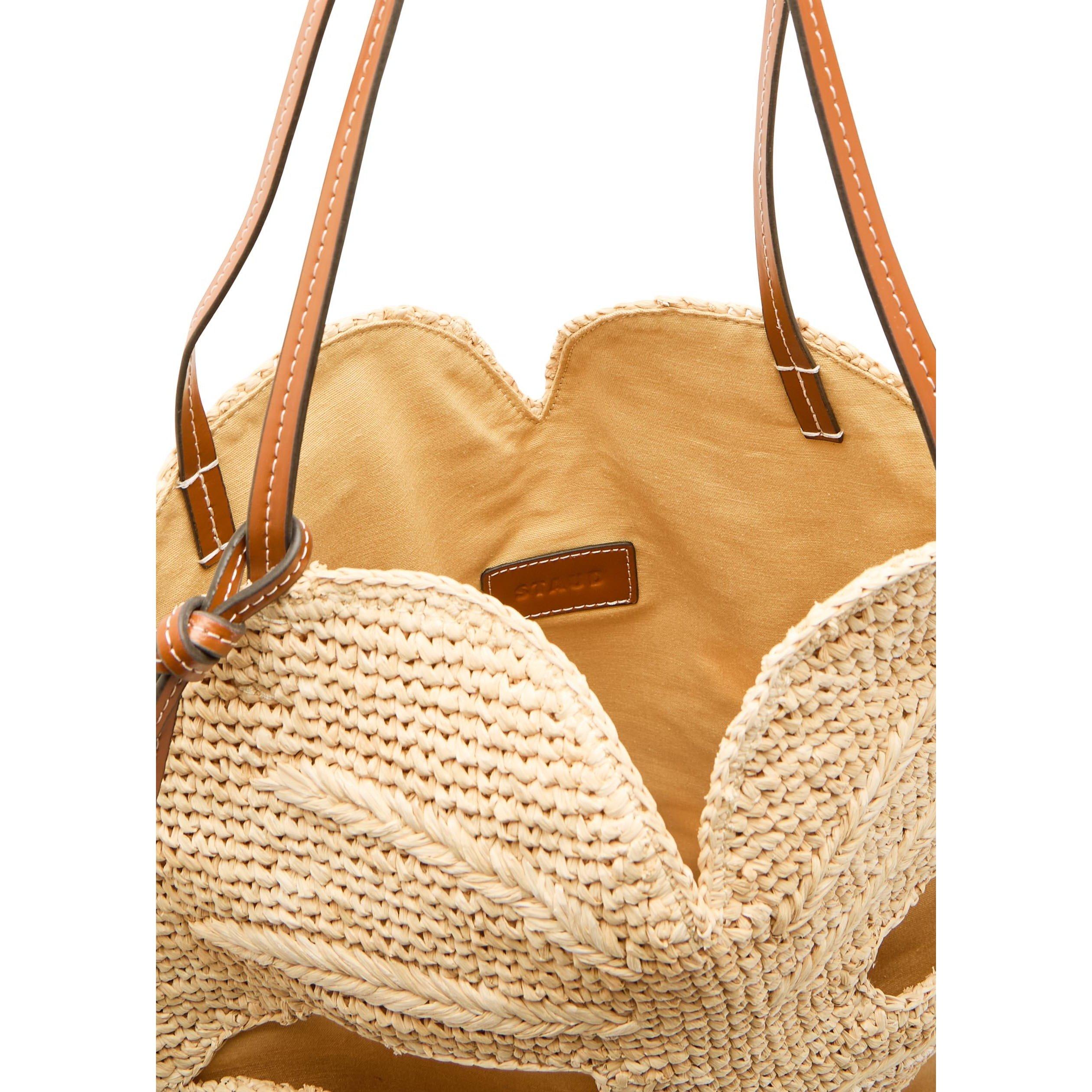 NATURAL - Staud - Women's Large Palm Raffia Tote Bag - 5