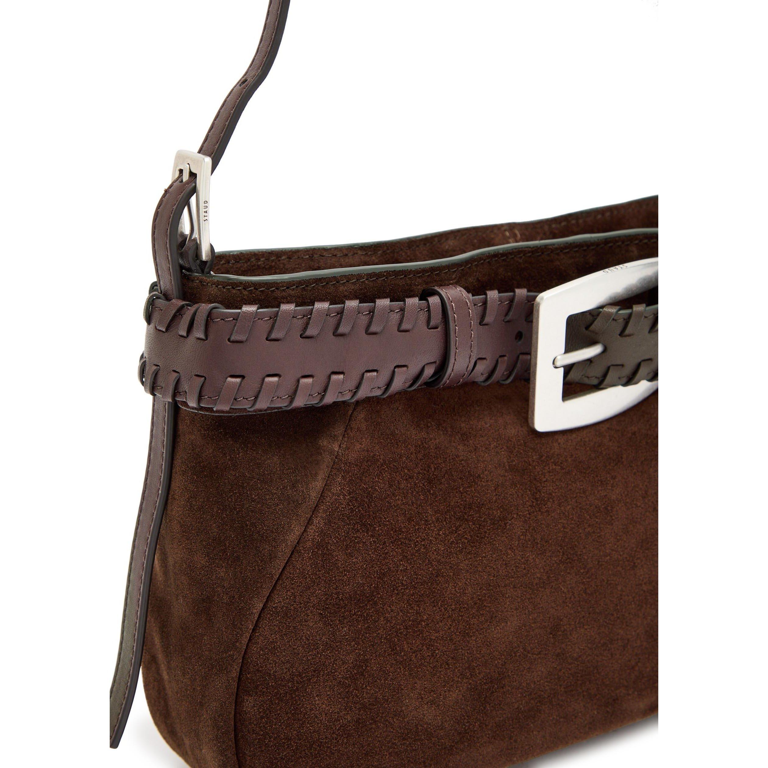 DARK BROWN - Staud - BROOKLYN SHOULDER BAG - 4