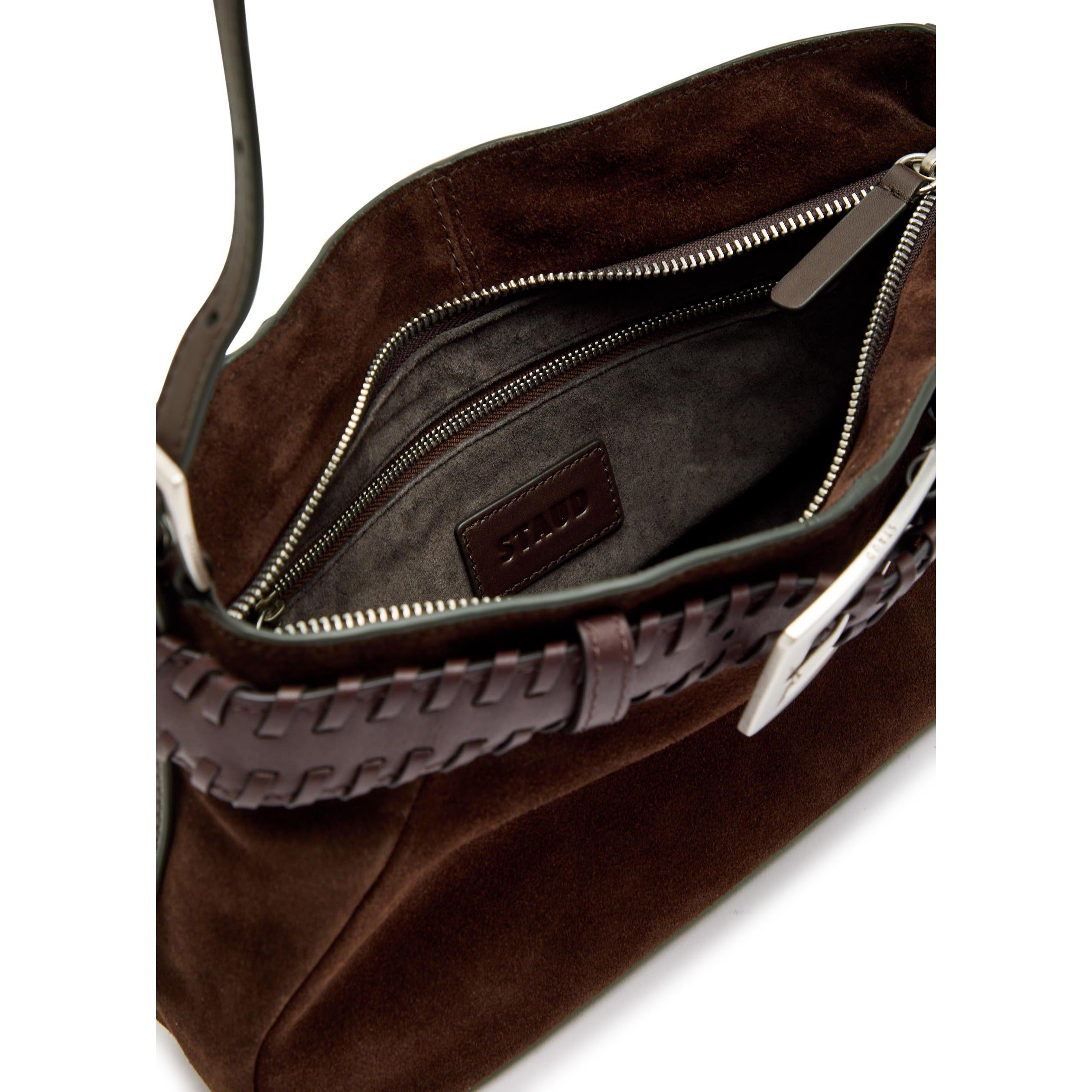 DARK BROWN - Staud - BROOKLYN SHOULDER BAG - 5