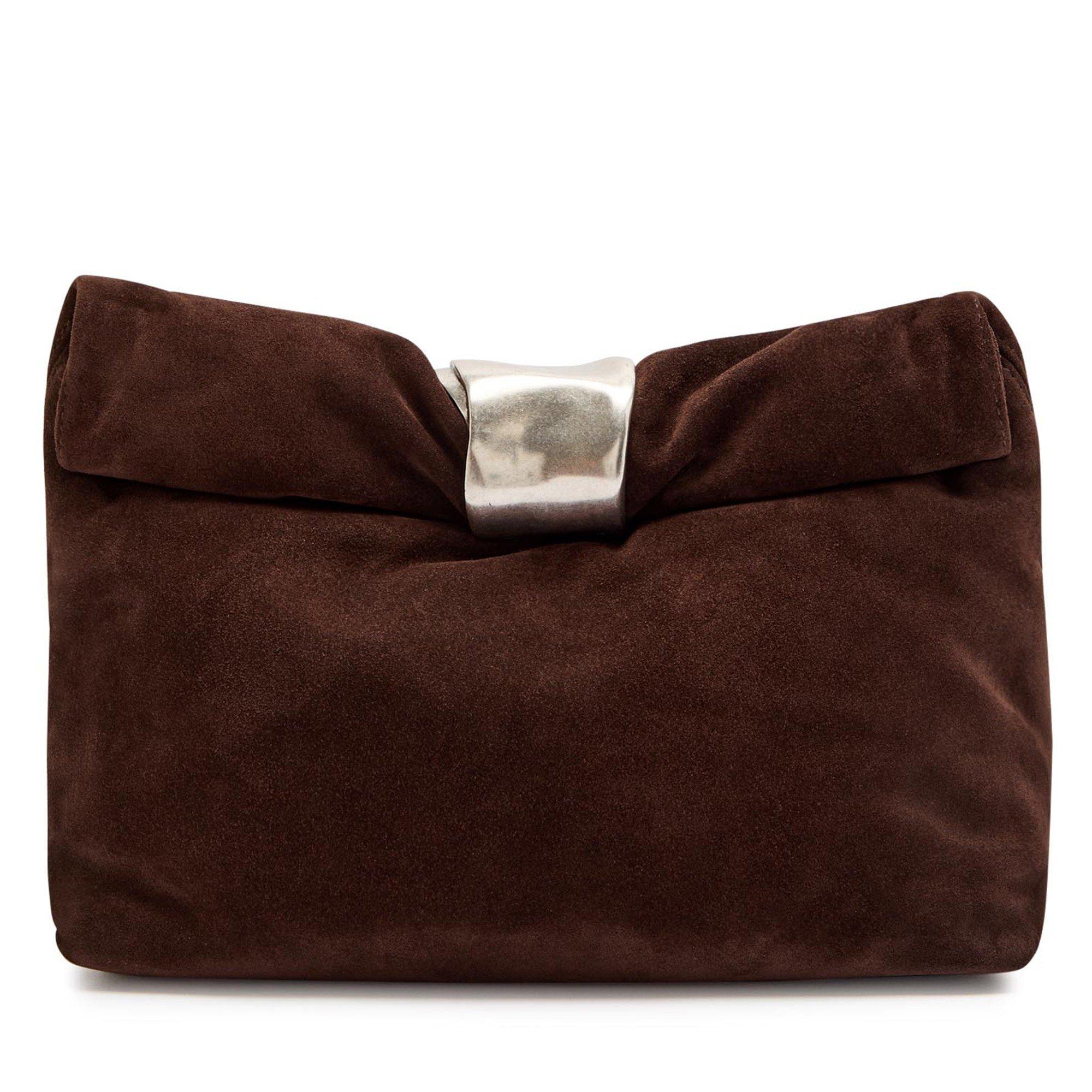 DARK BROWN - Staud - CUFF CLUTCH