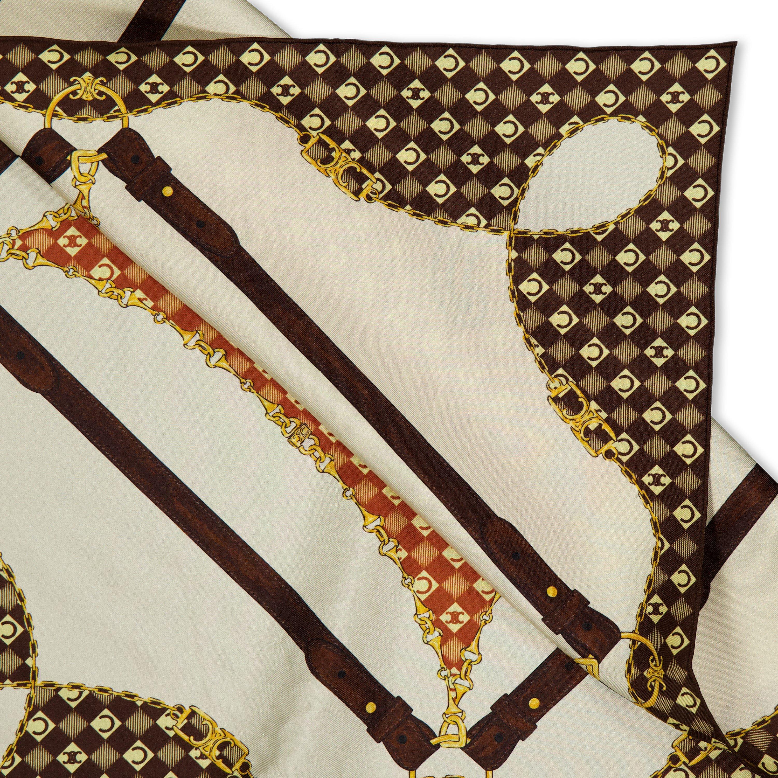 TAN - Celine - 55X55CM BANDANA SCARF - 2