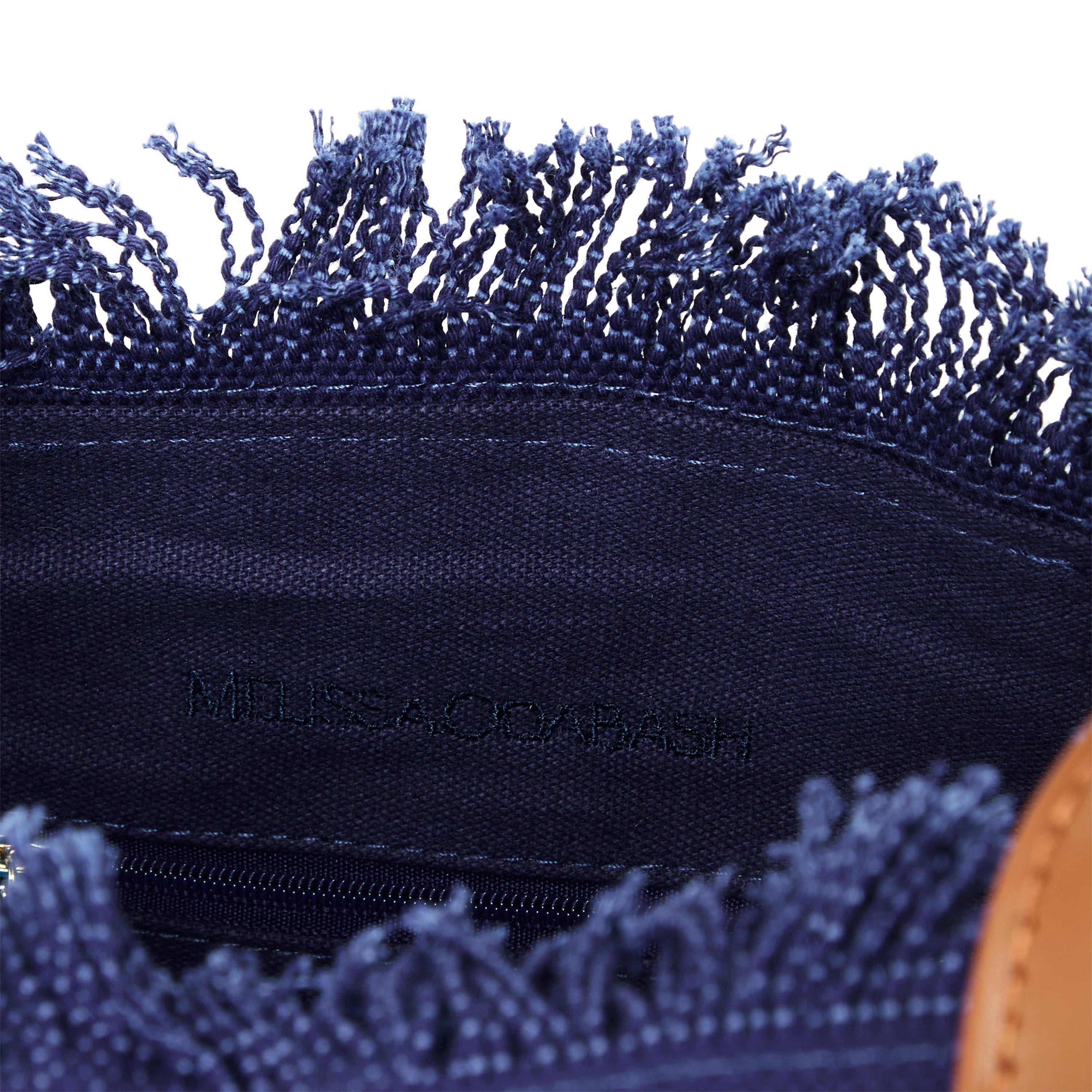 NAVY AND OTHER - Melissa Odabash - B CAP FERRAT RAW HEM BAG - 4