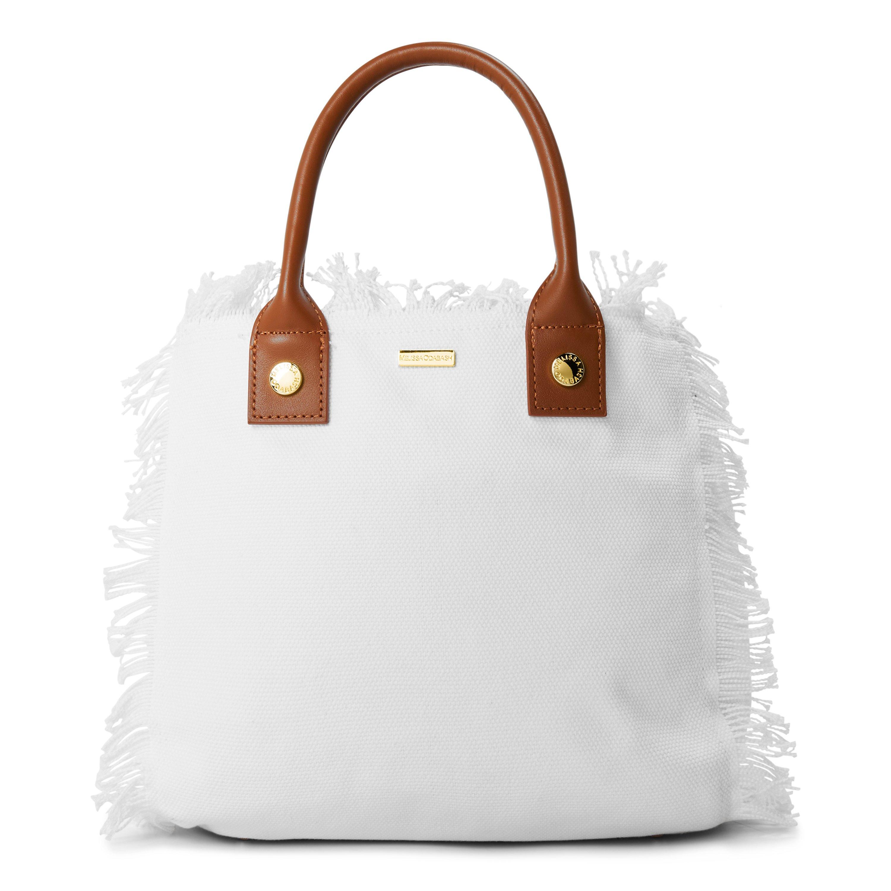 WHITE AND OTHER - Melissa Odabash - B PORTO CERVO RAW HEM BAG - 1