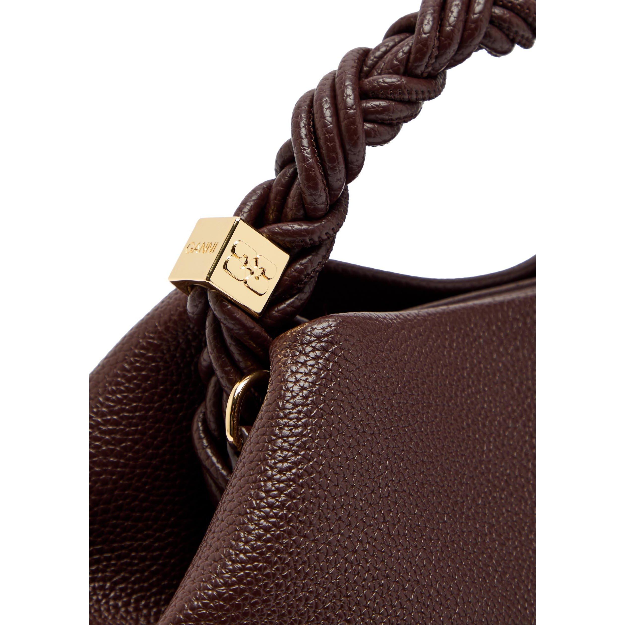 BROWN - Ganni - Ganni Bou Bag Small Grained - 4