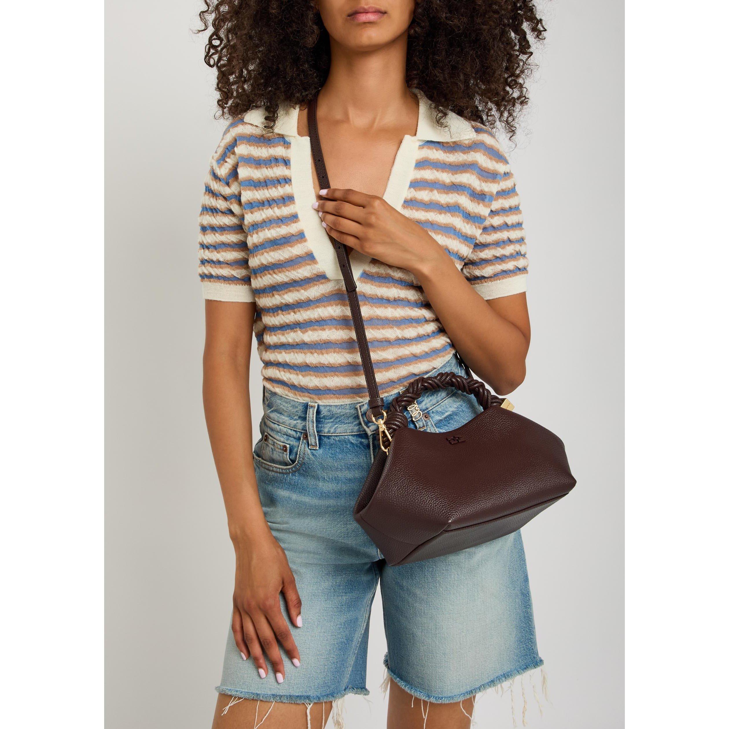 BROWN - Ganni - Ganni Bou Bag Small Grained - 6
