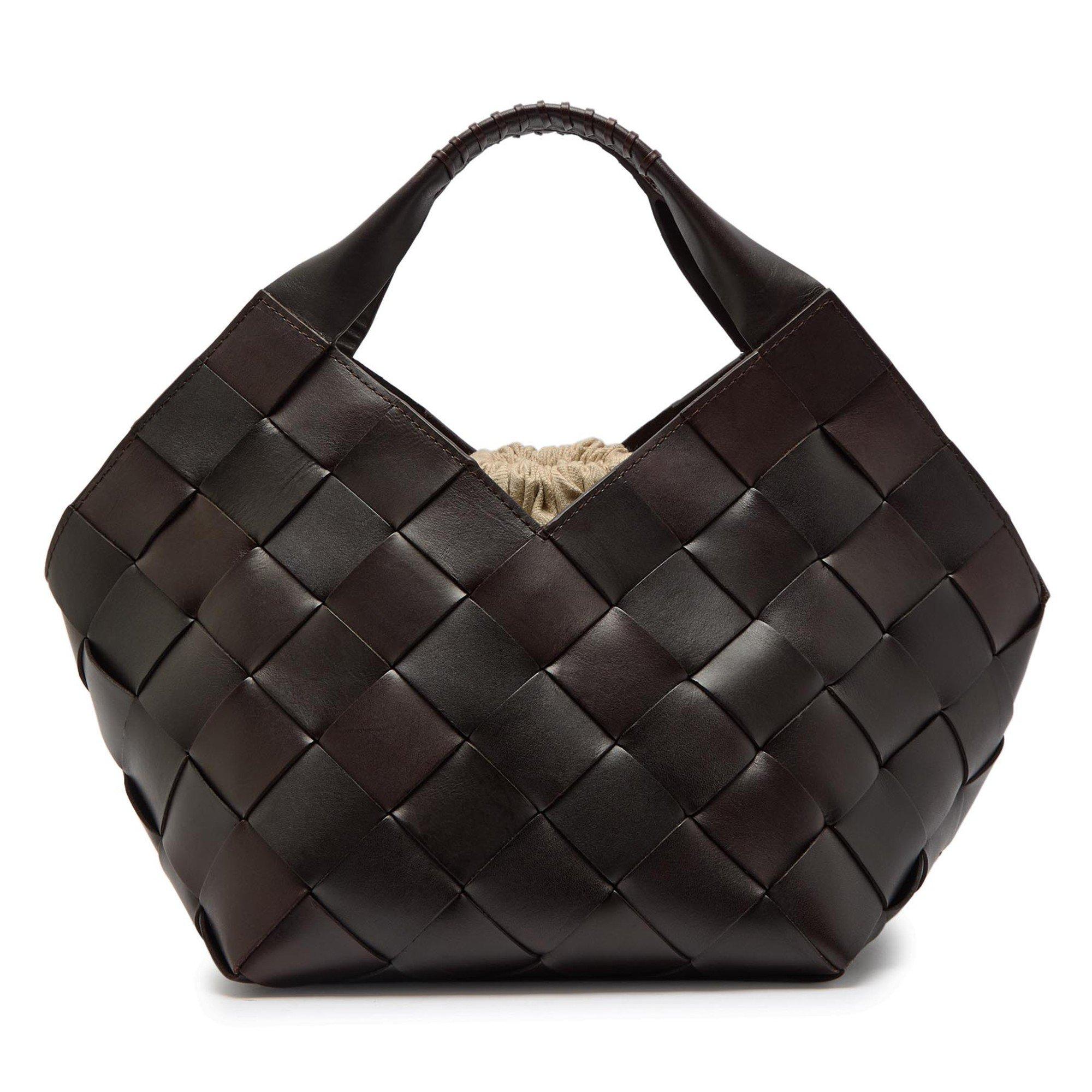 DARK BROWN - Dragon Diffusion - BOTTEGHE SMALL TOTE