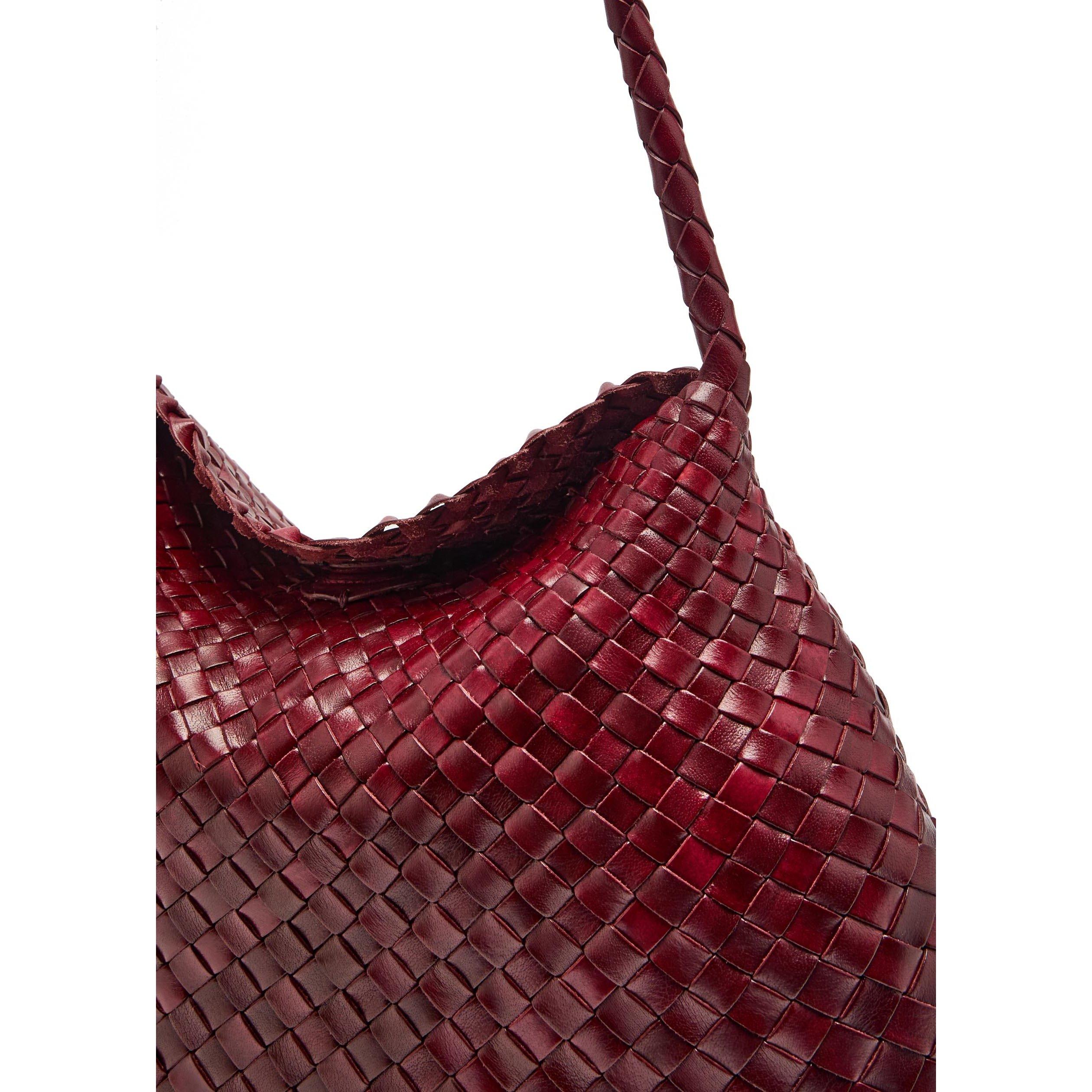 BROWN - Dragon Diffusion - Women's Santa Maria Leather Tote Bag - 4