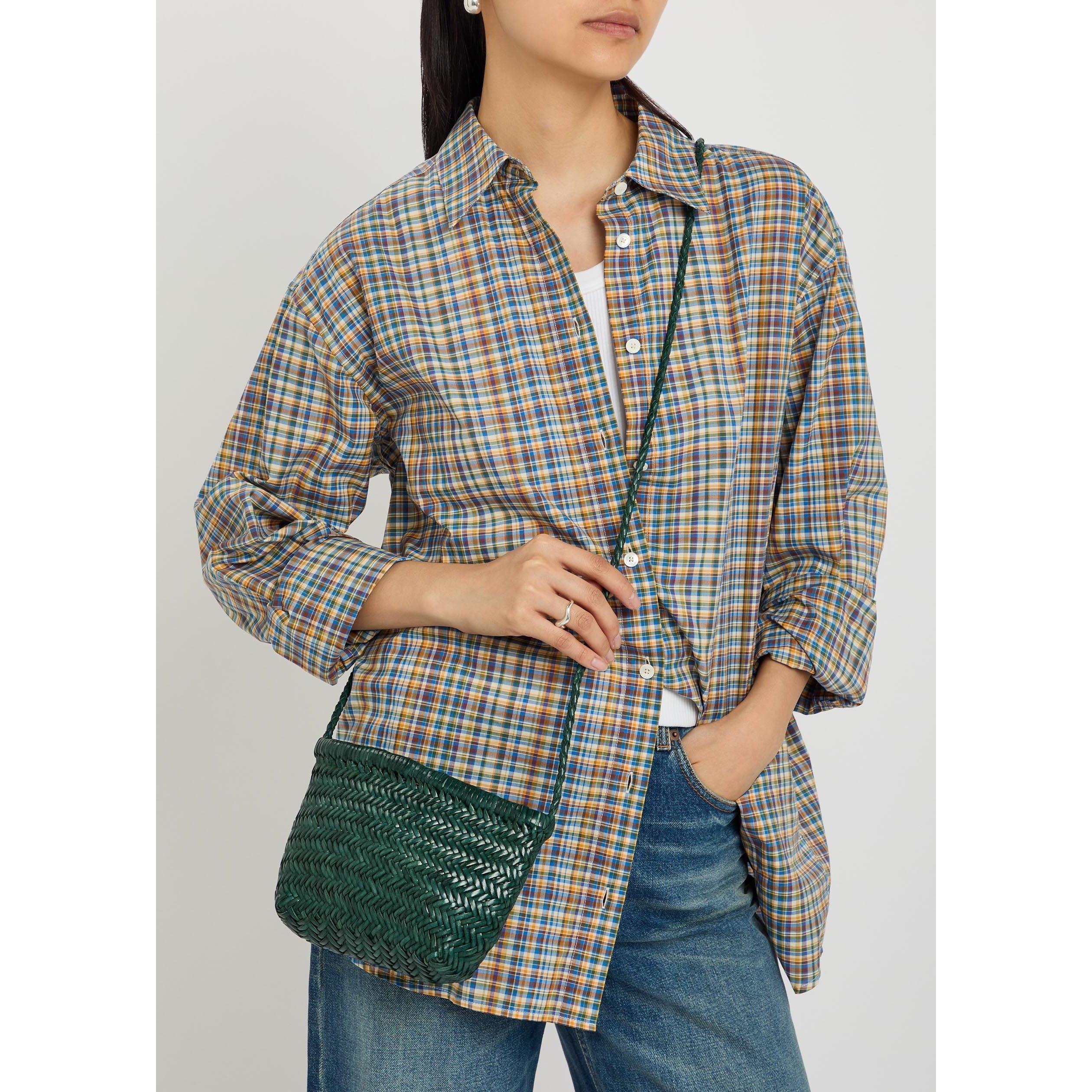 DARK GREEN - Dragon Diffusion - Women's Minsu Leather Cross Body Bag - 3