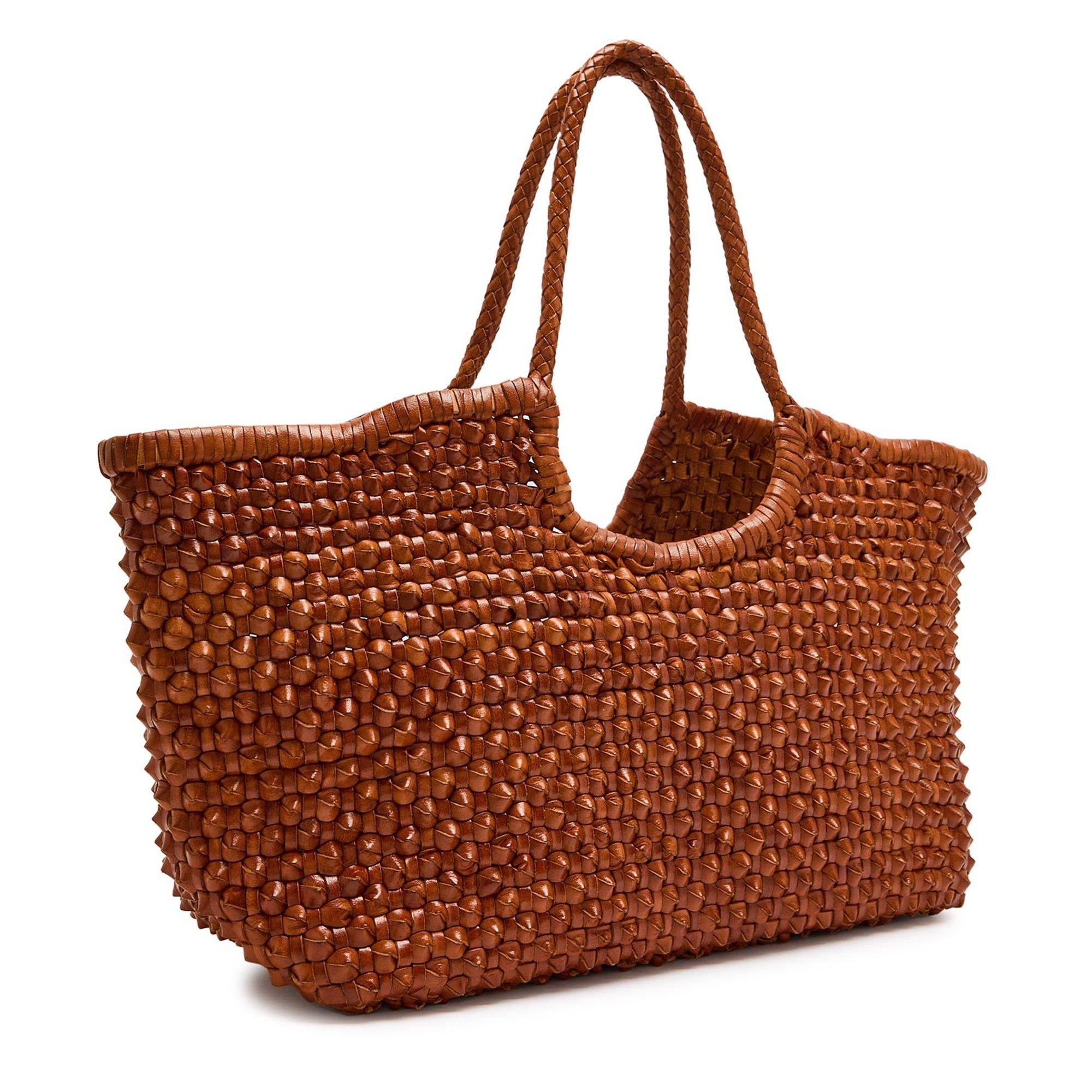 TAN - Dragon Diffusion - Women's Nantucket Leather Tote Bag - 2