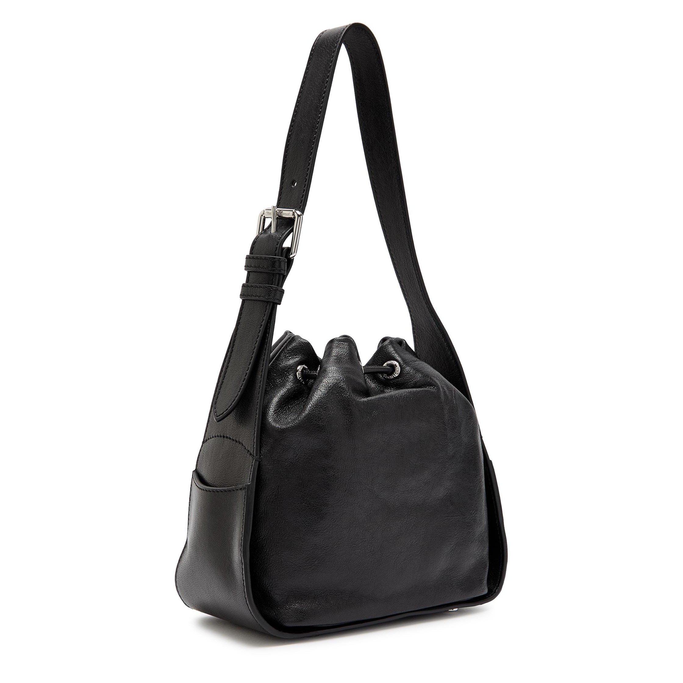 BLACK - Vivienne Westwood - Women's Stacey Leather Bucket Bag - 2