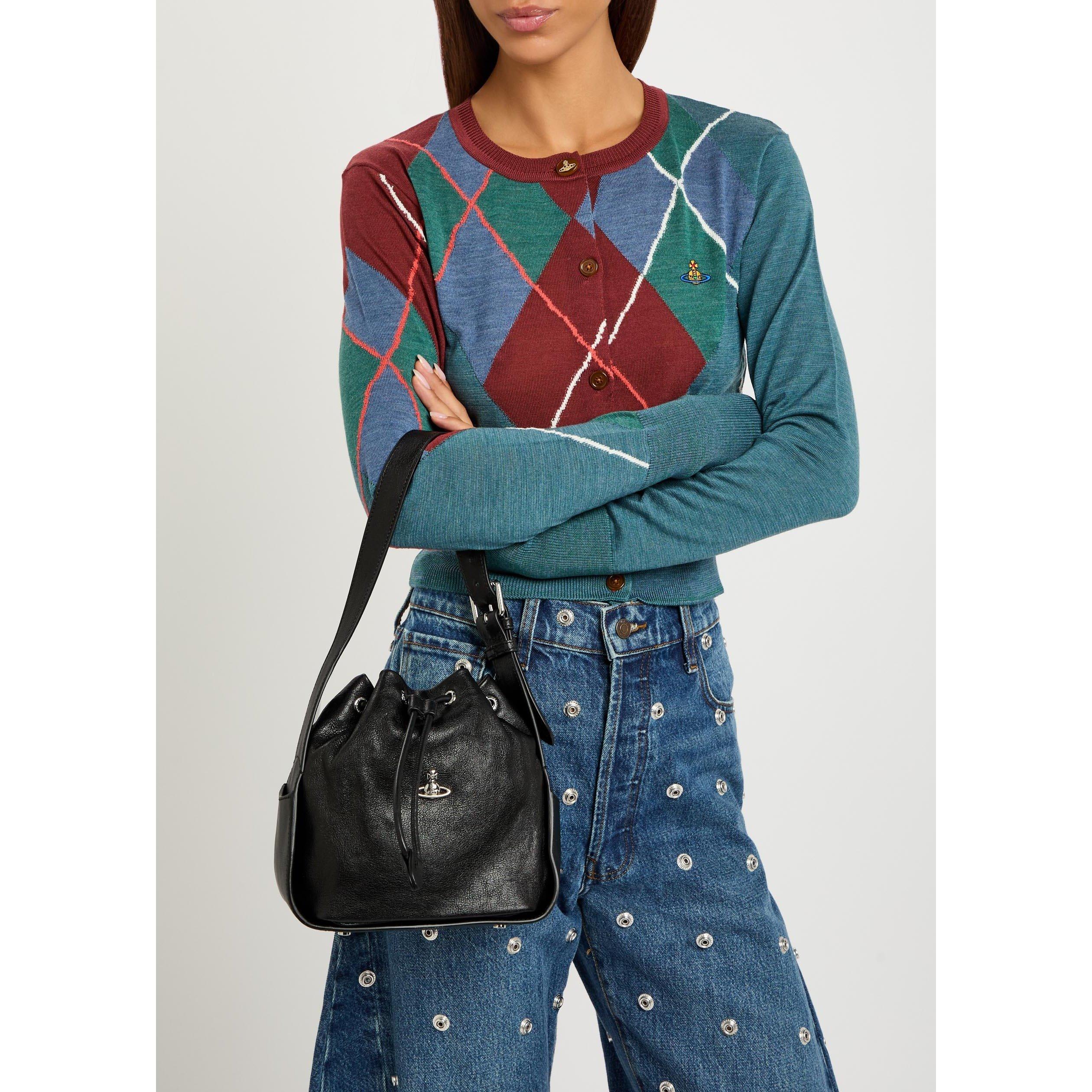 BLACK - Vivienne Westwood - Women's Stacey Leather Bucket Bag - 3