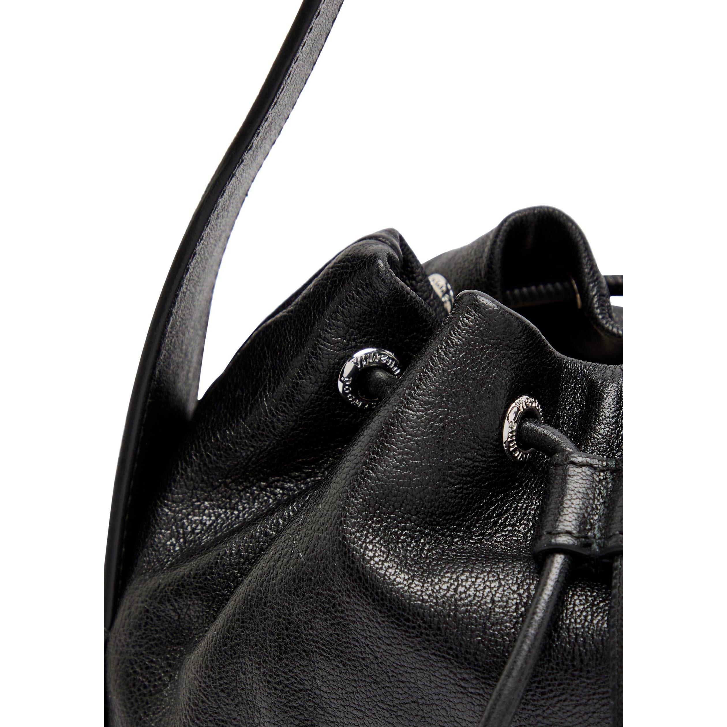 BLACK - Vivienne Westwood - Women's Stacey Leather Bucket Bag - 4