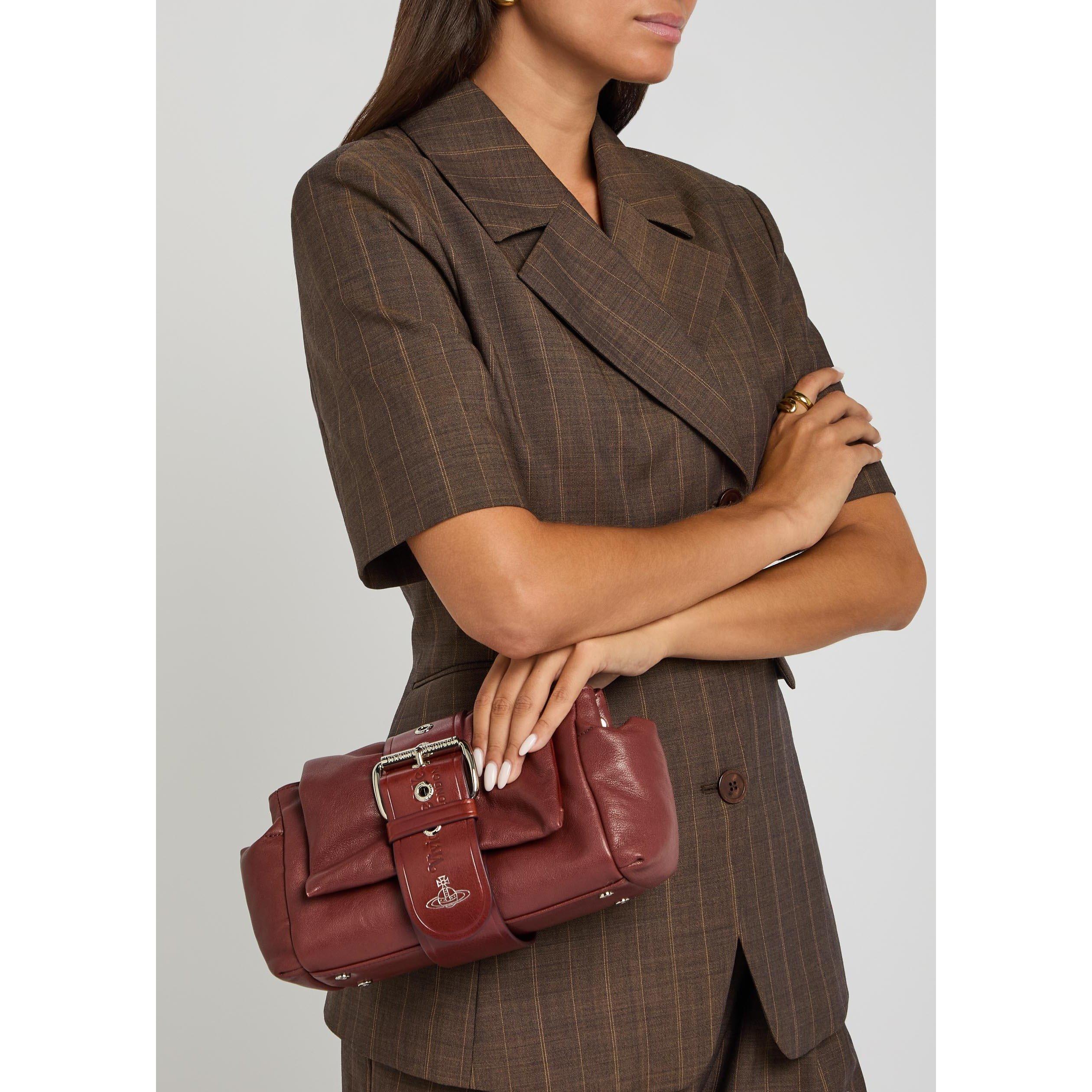 BROWN - Vivienne Westwood - Women's Hazel Treasure Leather Shoulder Bag - 3